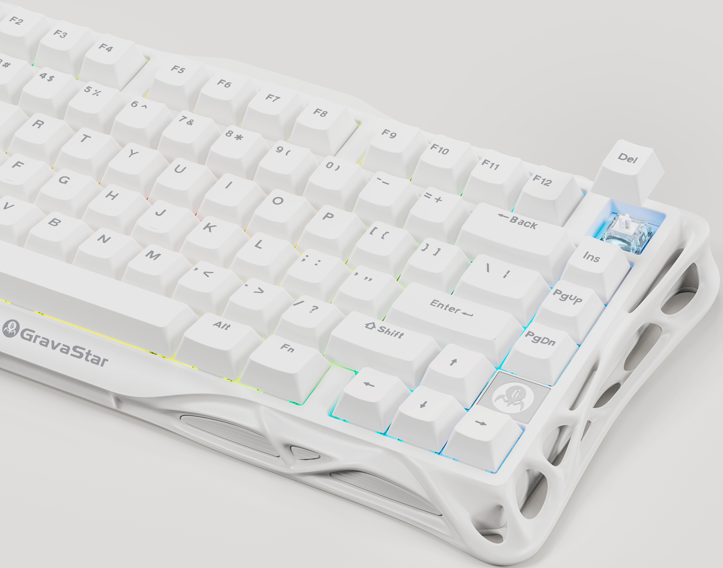 Клавиатура GravaStar Mercury K1 Lite BSUN Grey BT/WL/USB, Snow