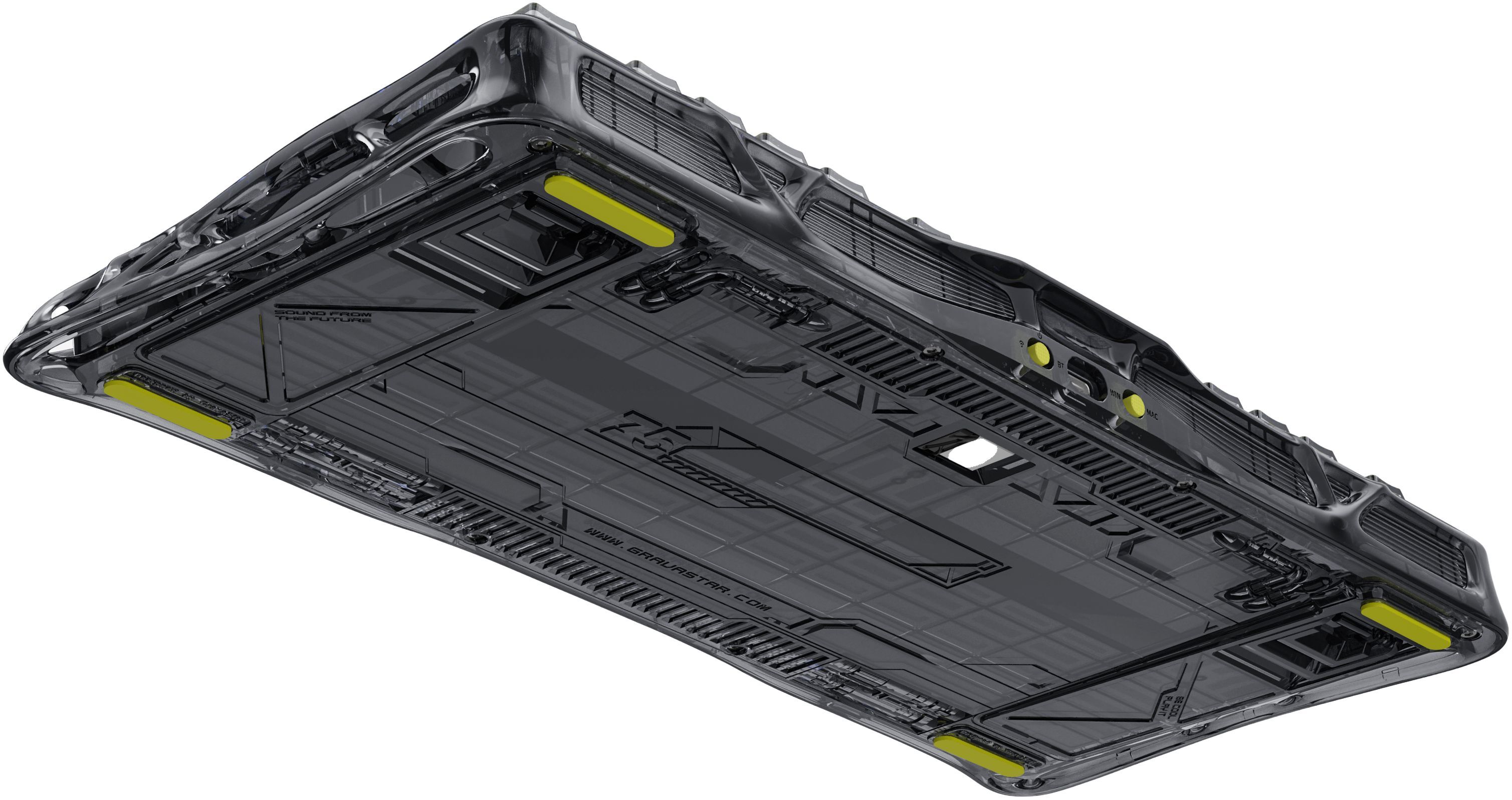 Клавіатура GravaStar Mercury K1 Lite BSUN Grey , EN, BT/WL/USB, Transparent Black (GS_K1_LITE_XTAL_BLK)фото