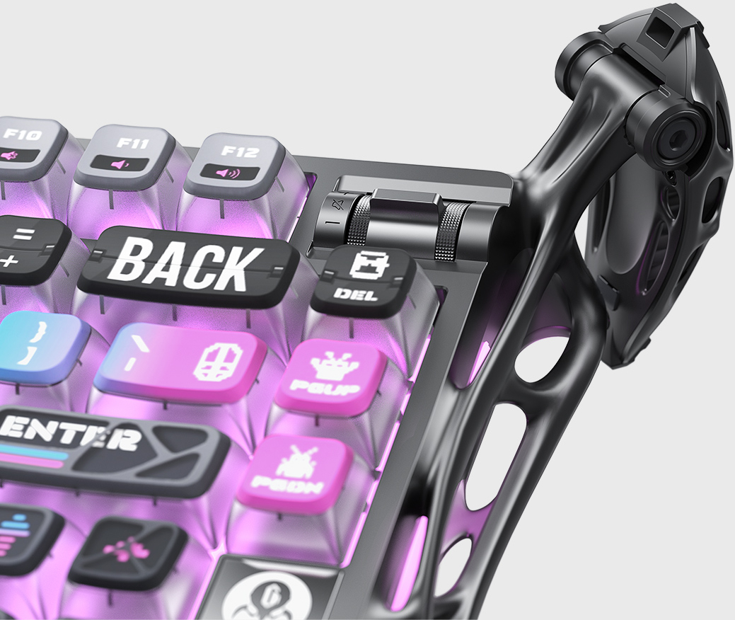 Клавіатура GravaStar Mercury K1 Pro Kailh Speedy Mint BT/WL/USB, Cyberpunk (GSK1PRO_CBLK)фото9