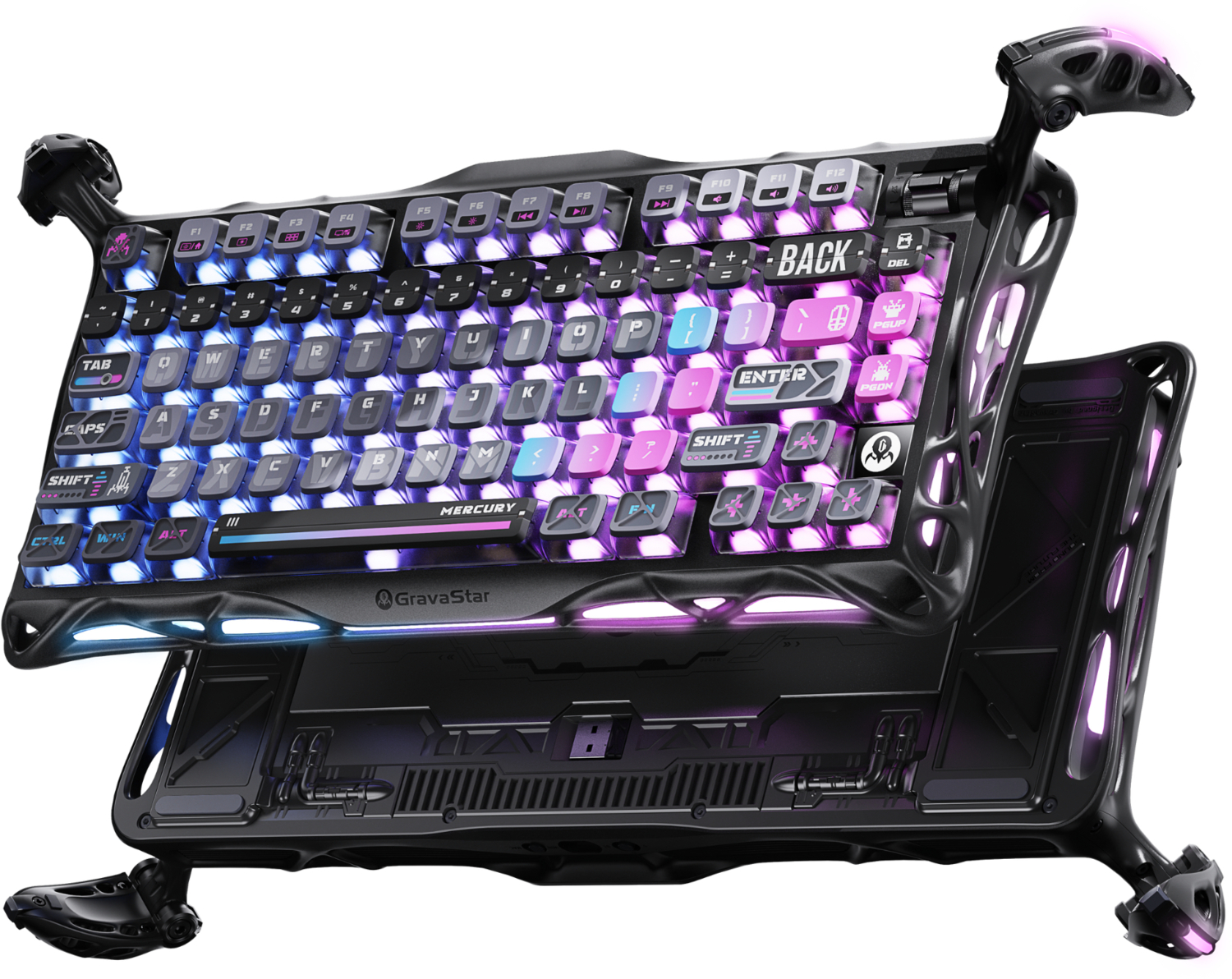 Клавиатура GravaStar Mercury K1 Pro Kailh Speedy Mint BT/WL