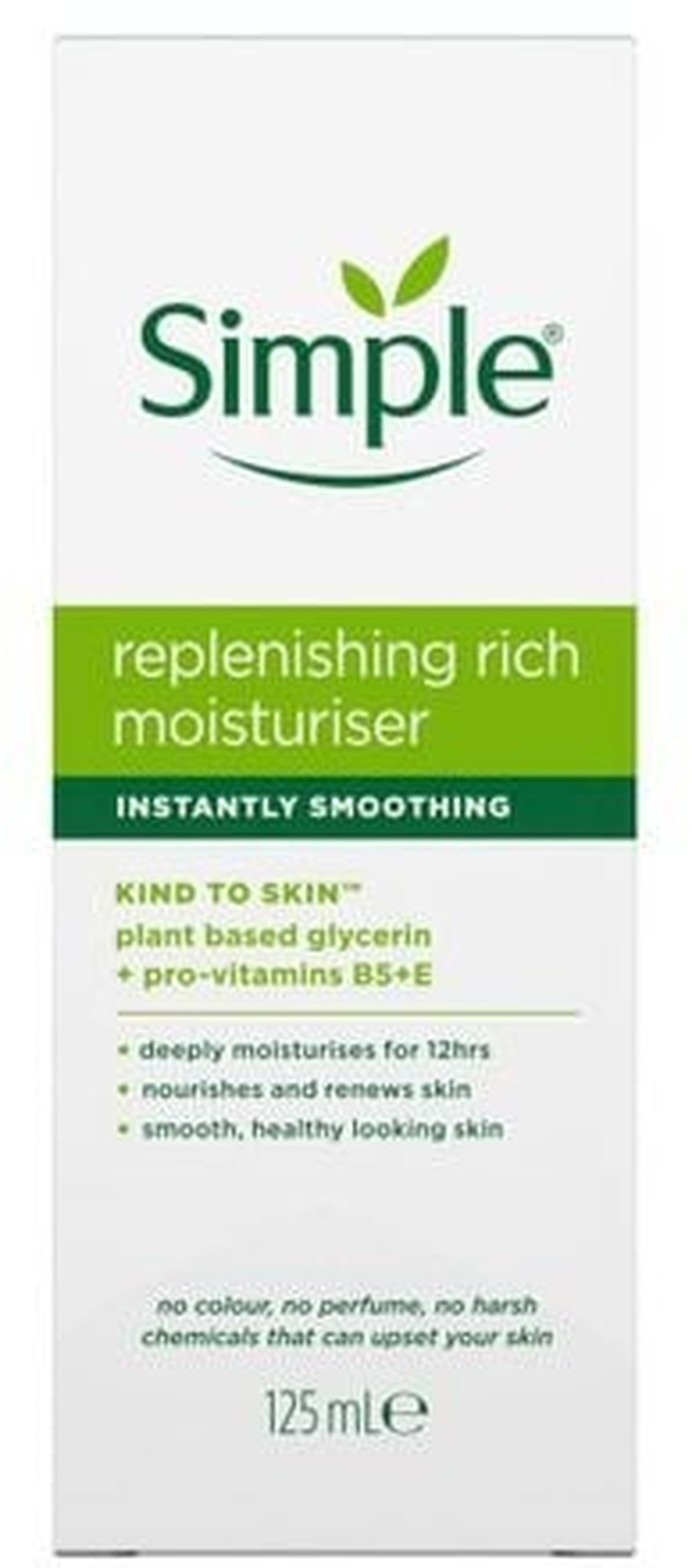 Крем увлажняющий для лица Simple Kind to Skin Replenishing Rich Moisturiser 125 мл фото 3