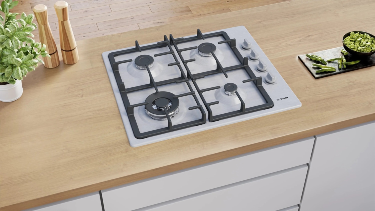 Варочная поверхность газовая Bosch PBH6C5K90R фото