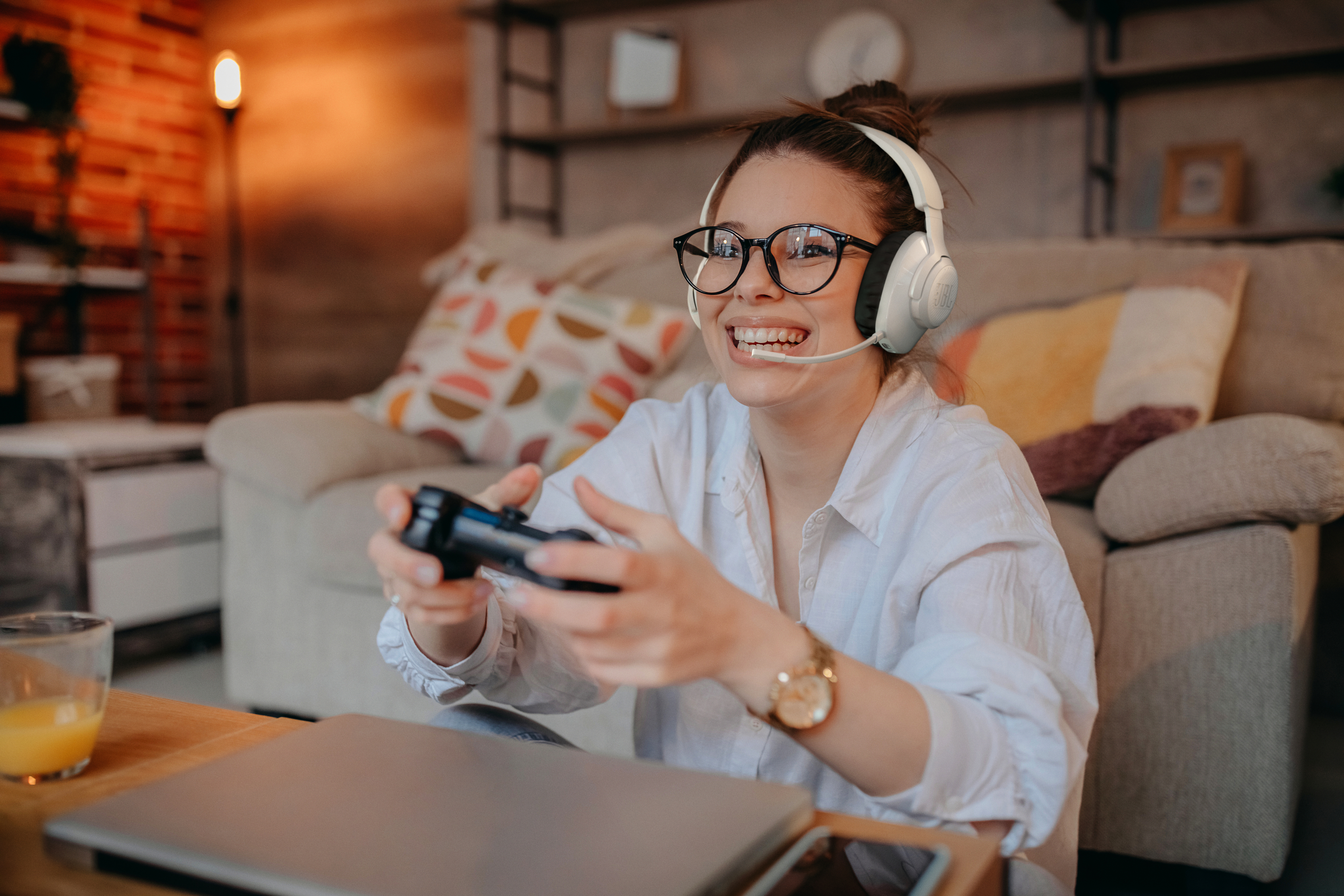 Игровая гарнитура JBL Quantum 360P Playstation White/Blue (JBLQ360PWLWHTBLU) фото 11