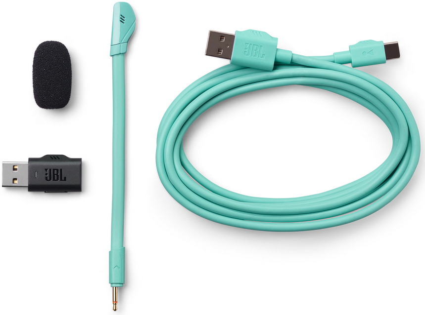 Ігрова гарнітура JBL Quantum 360 Wireless Cyan (JBLQTUM360CYN)фото9