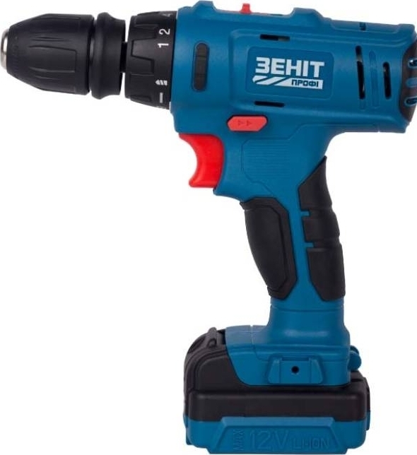 Шуруповерт-дрель аккумуляторная Зенит Профи ЗПША-12/15 DFR/B 12В 2х1.5А·ч (853794) фото 2