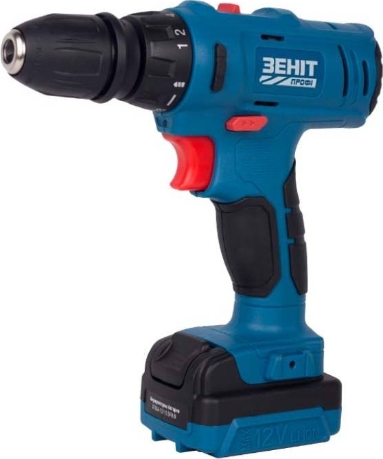 Шуруповерт-дрель аккумуляторная Зенит Профи ЗПША-12/15 DFR/B 12В 2х1.5А·ч (853794) фото 3