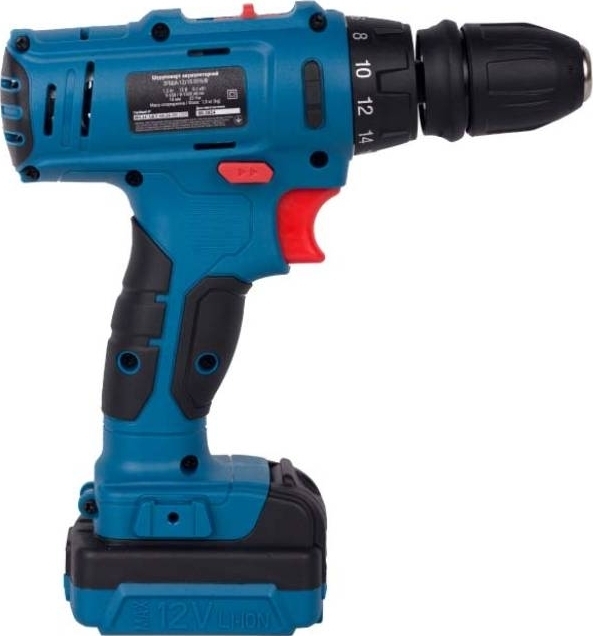 Шуруповерт-дрель аккумуляторная Зенит Профи ЗПША-12/15 DFR/B 12В 2х1.5А·ч (853794) фото 4