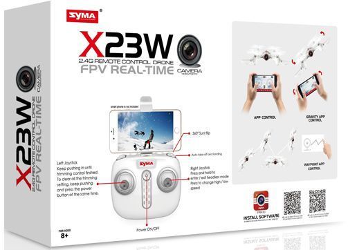 Квадрокоптер игрушечный с камерой "X23W" на р/у ТМ "SYMA" (X23W Black) фото 