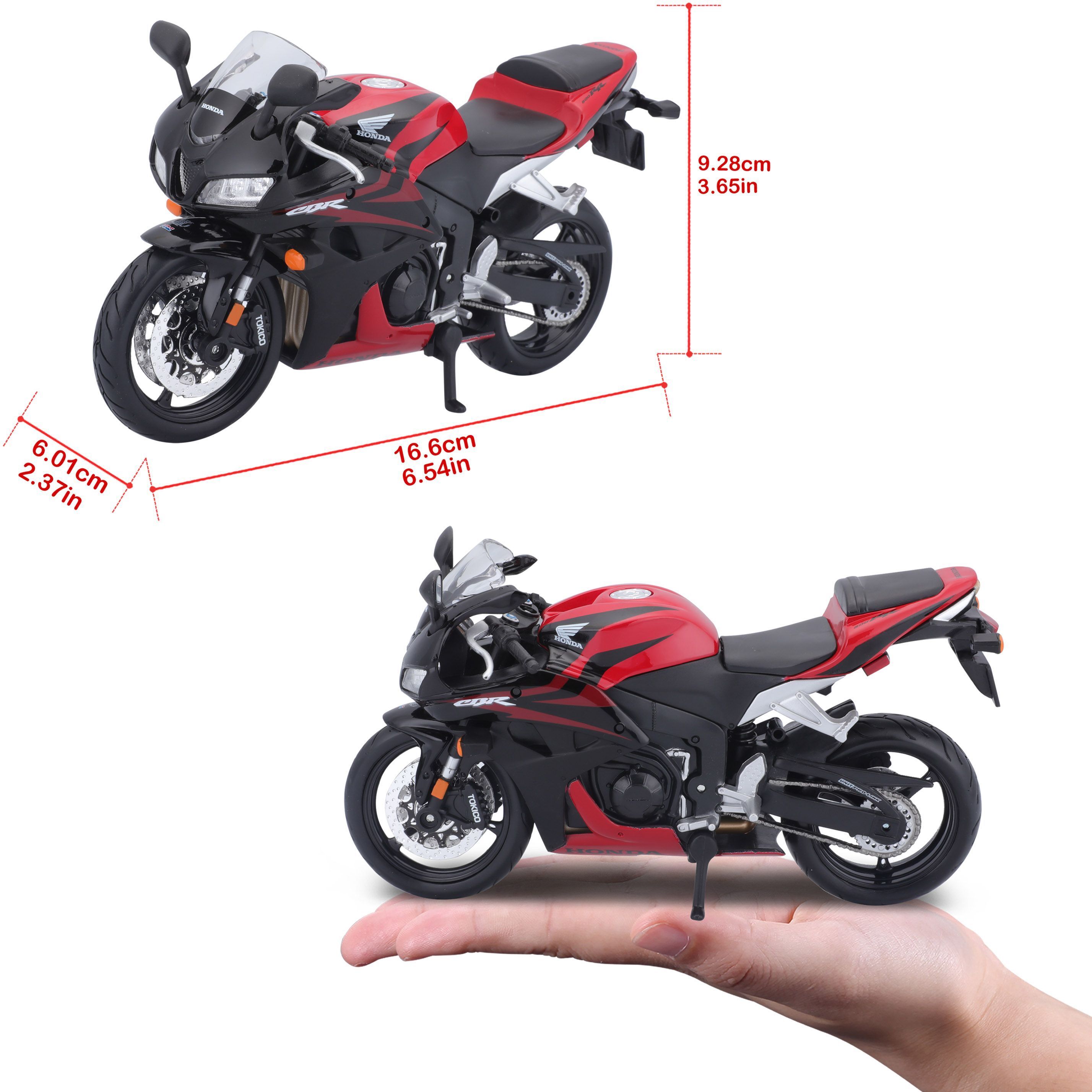 Мотоцикл іграшковий Honda CBR 600RR в масштабі 1:12 (31101-07117)фото10