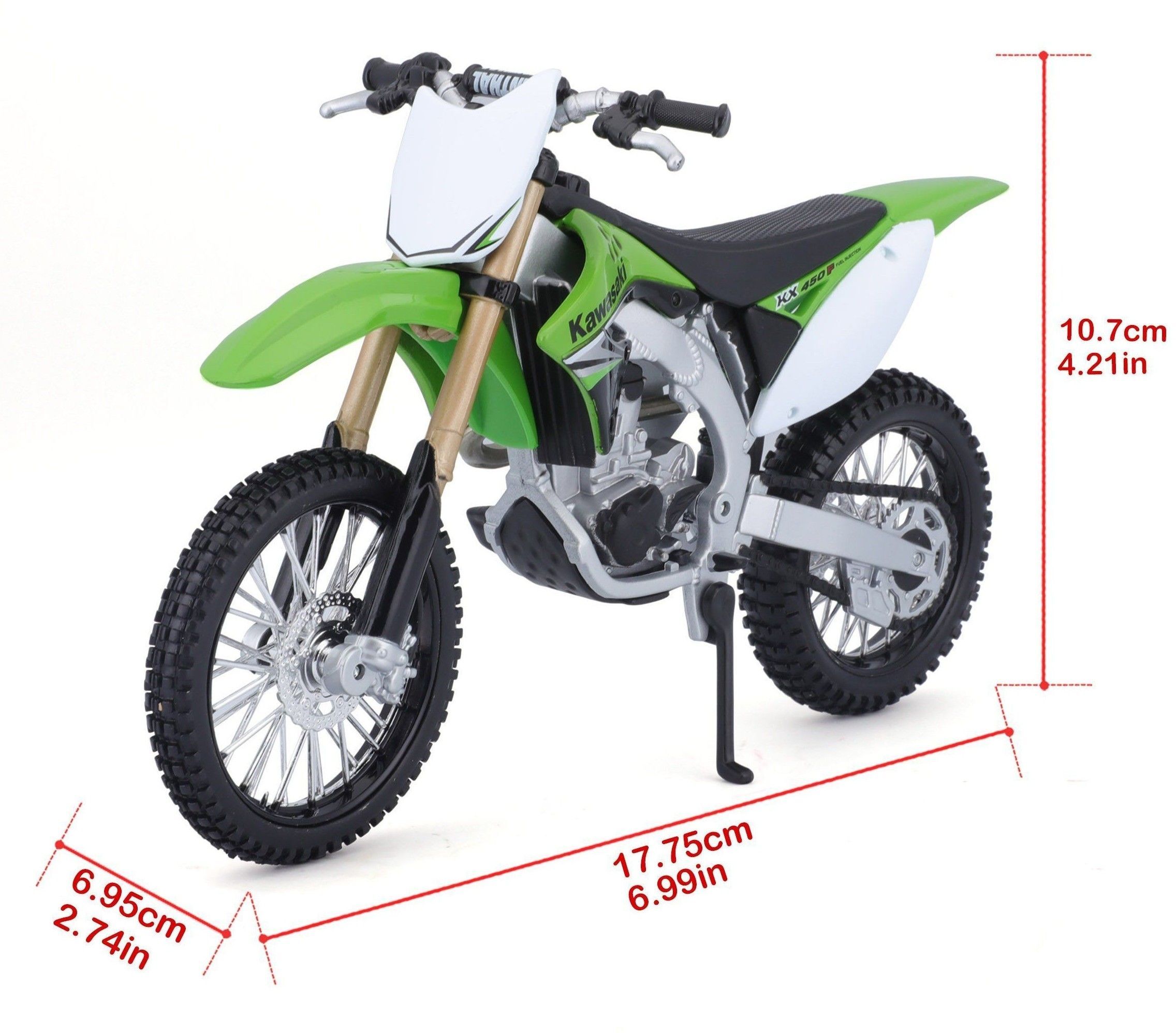 Мотоцикл іграшковий Kawasaki KX 450F в масштабі 1:12 (31101-08141)фото5