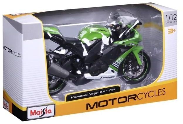 Мотоцикл іграшковий Kawasaki Ninja ZX-10R в масштабі 1:12 (31101-10011)фото8