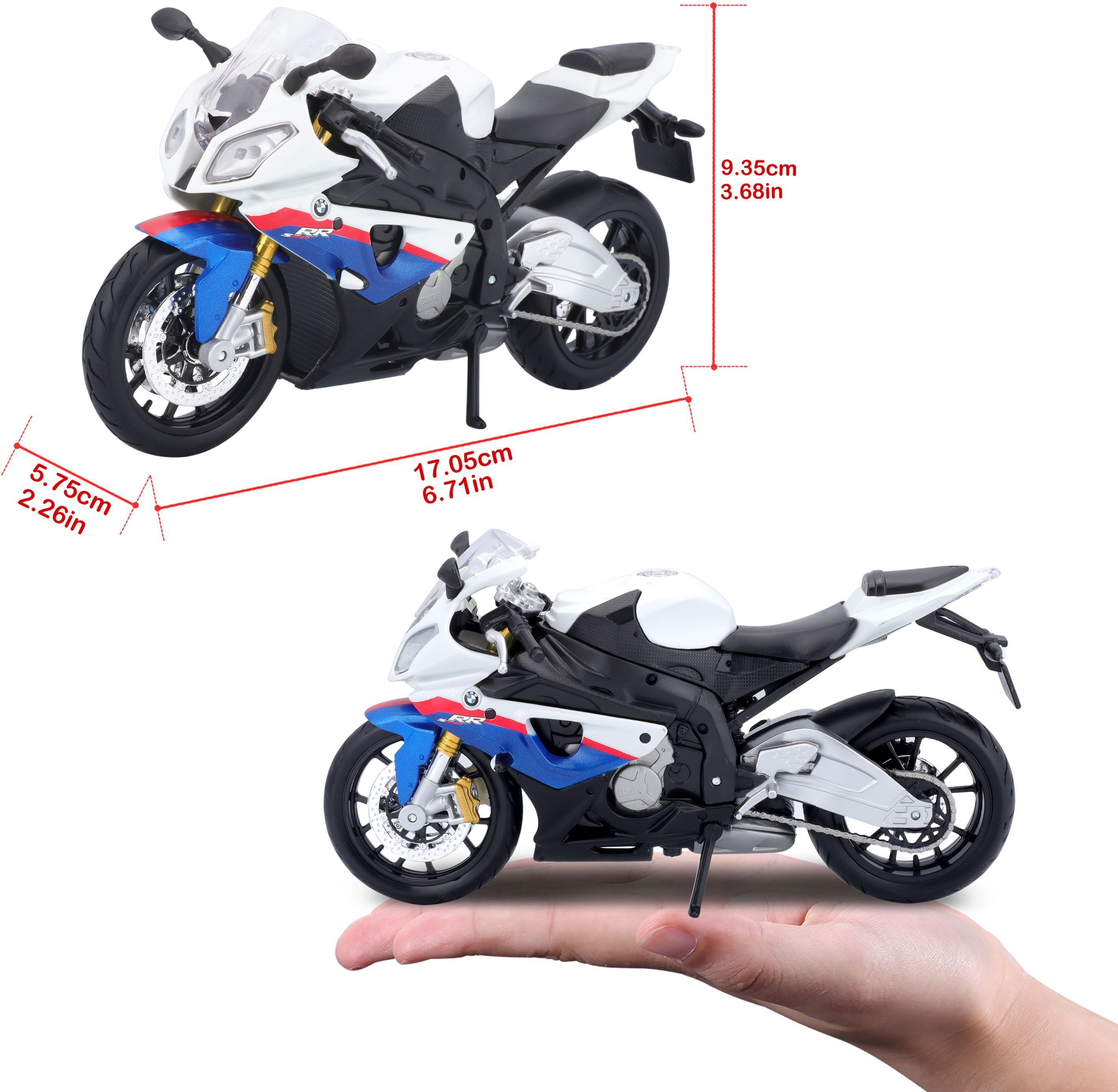 Мотоцикл іграшковий BMW S1000RR в масштабі 1:12 (31101-10042)фото9