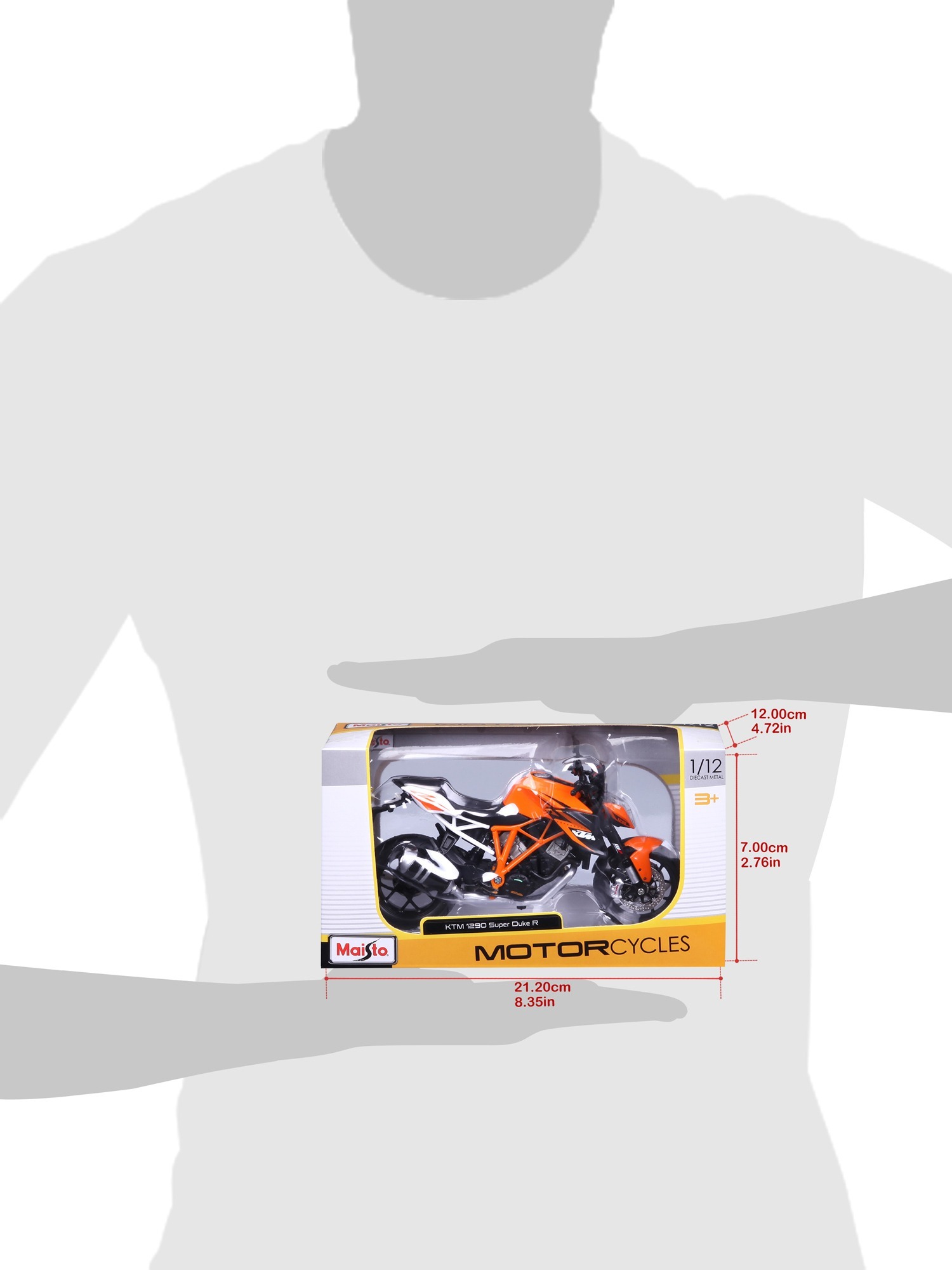 Мотоцикл игрушечный KTM Super Duke R 1290 в масштабе 1:12 (31101-13065) фото 