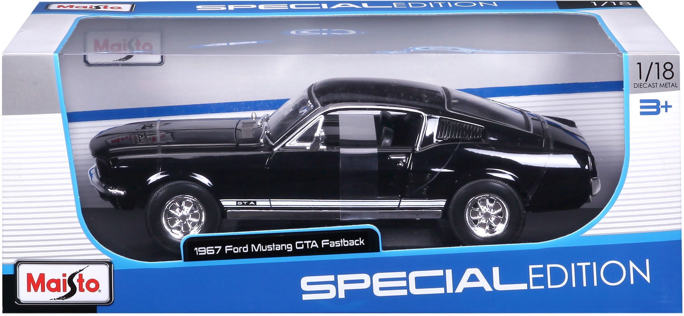 Машинка іграшкова 1967 Ford Mustang Fastback 1:18 (31166 black)фото19