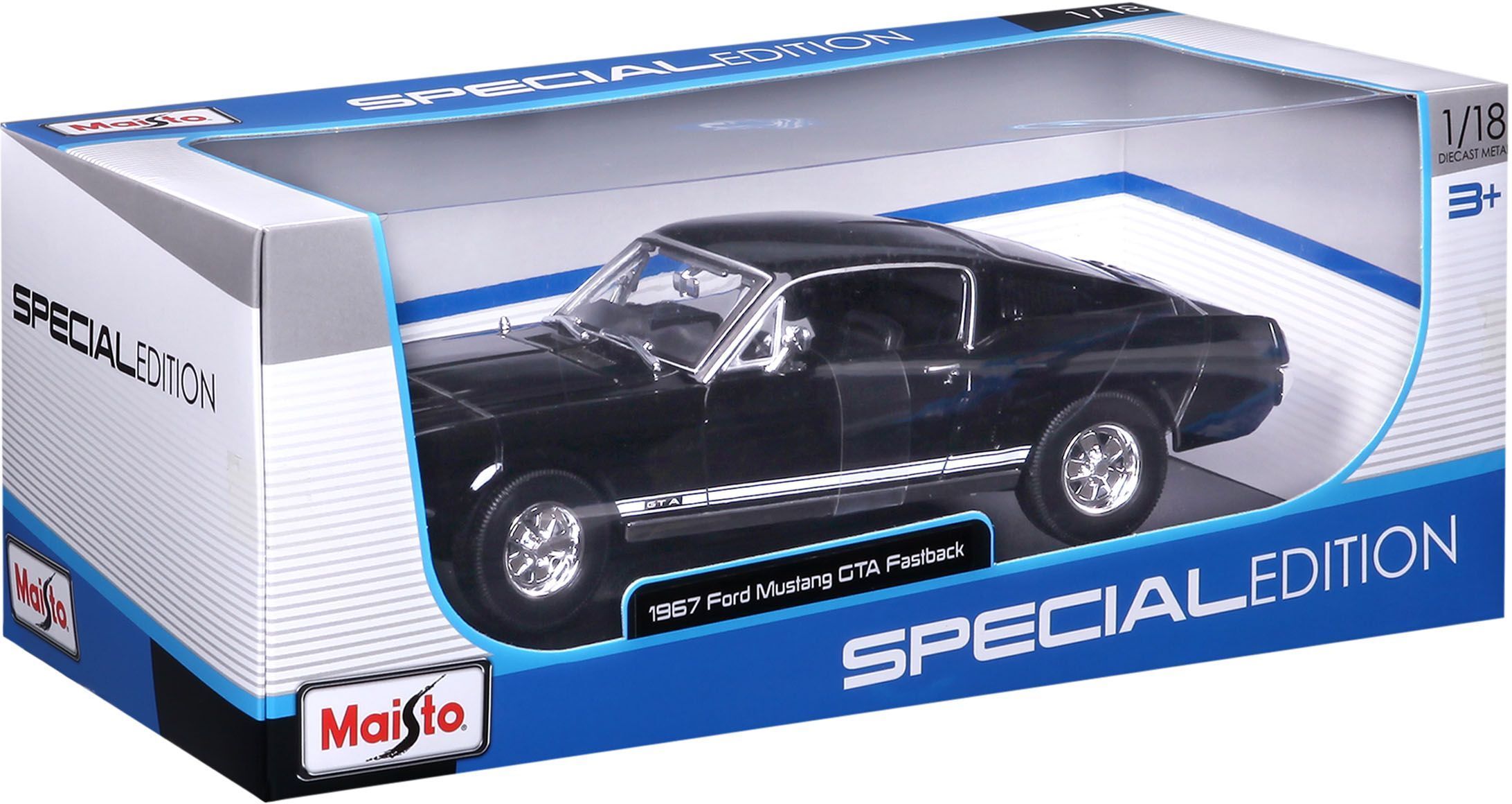 Машинка іграшкова 1967 Ford Mustang Fastback 1:18 (31166 black)фото21