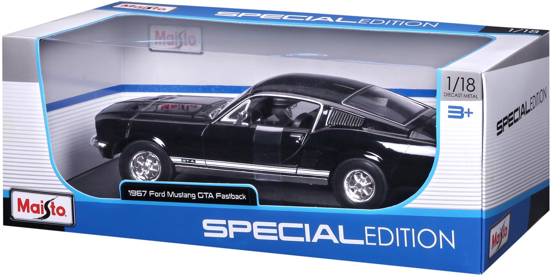 Машинка іграшкова 1967 Ford Mustang Fastback 1:18 (31166 black)фото20