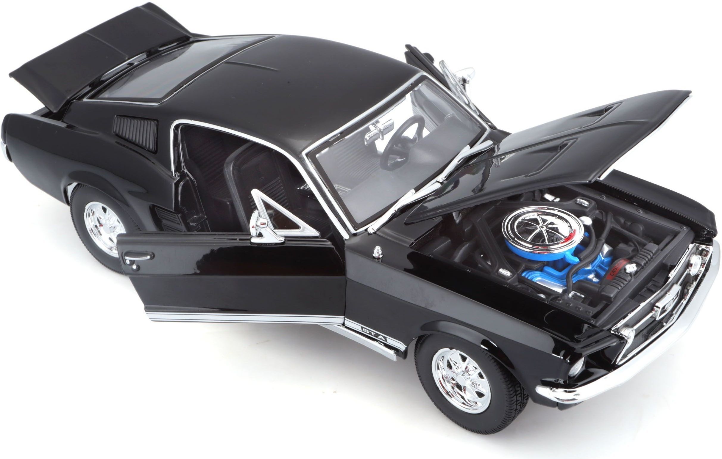 Машинка іграшкова 1967 Ford Mustang Fastback 1:18 (31166 black)фото11