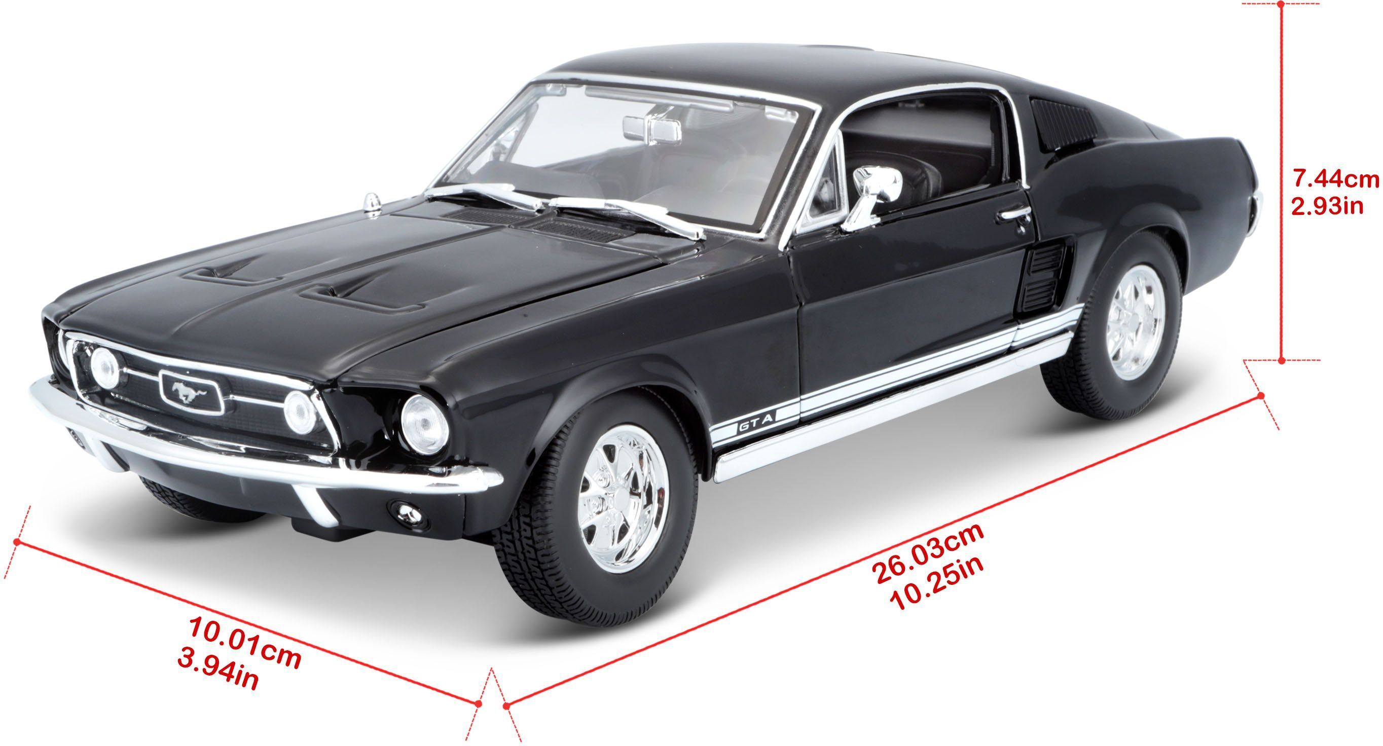 Машинка іграшкова 1967 Ford Mustang Fastback 1:18 (31166 black)фото15
