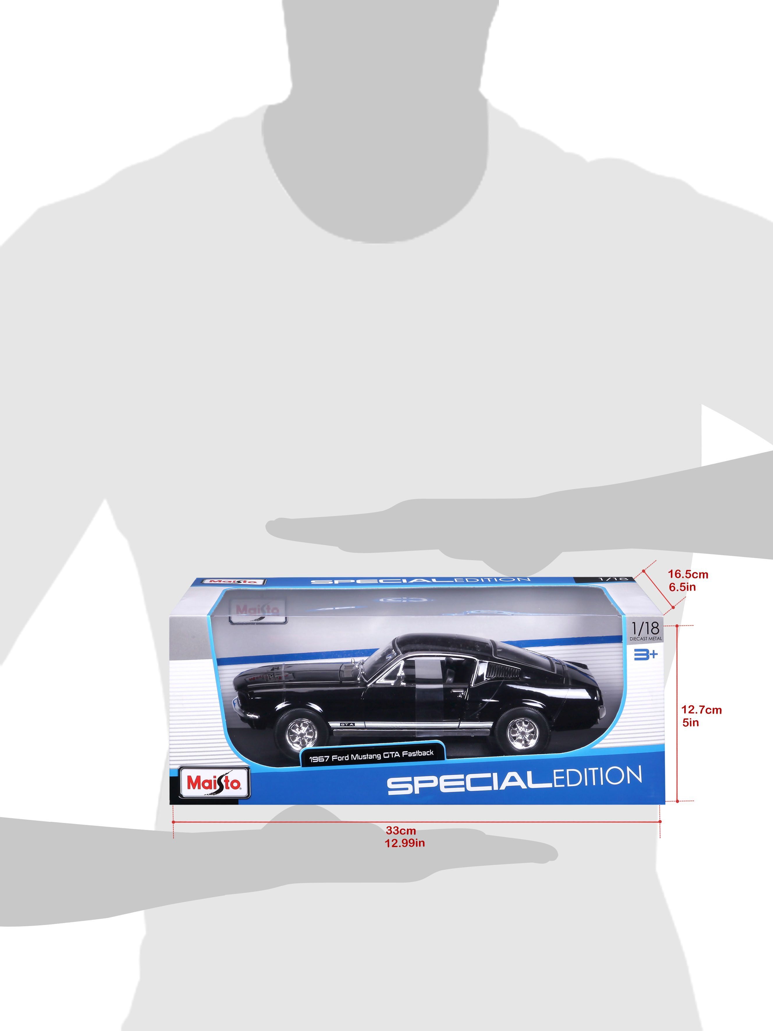 Машинка іграшкова 1967 Ford Mustang Fastback 1:18 (31166 black)фото17