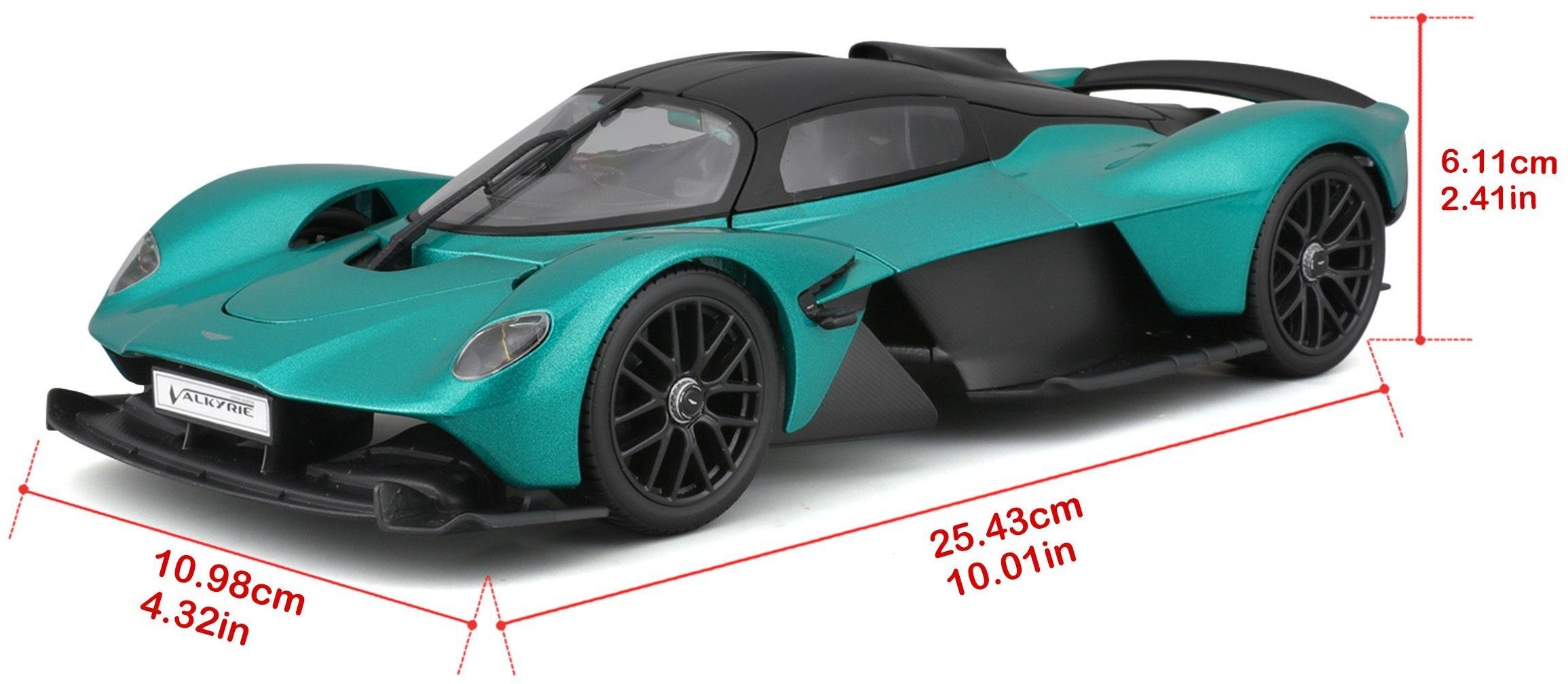 Машинка іграшкова Aston Martin Valkyrie 1:18 (31465 Green)фото11