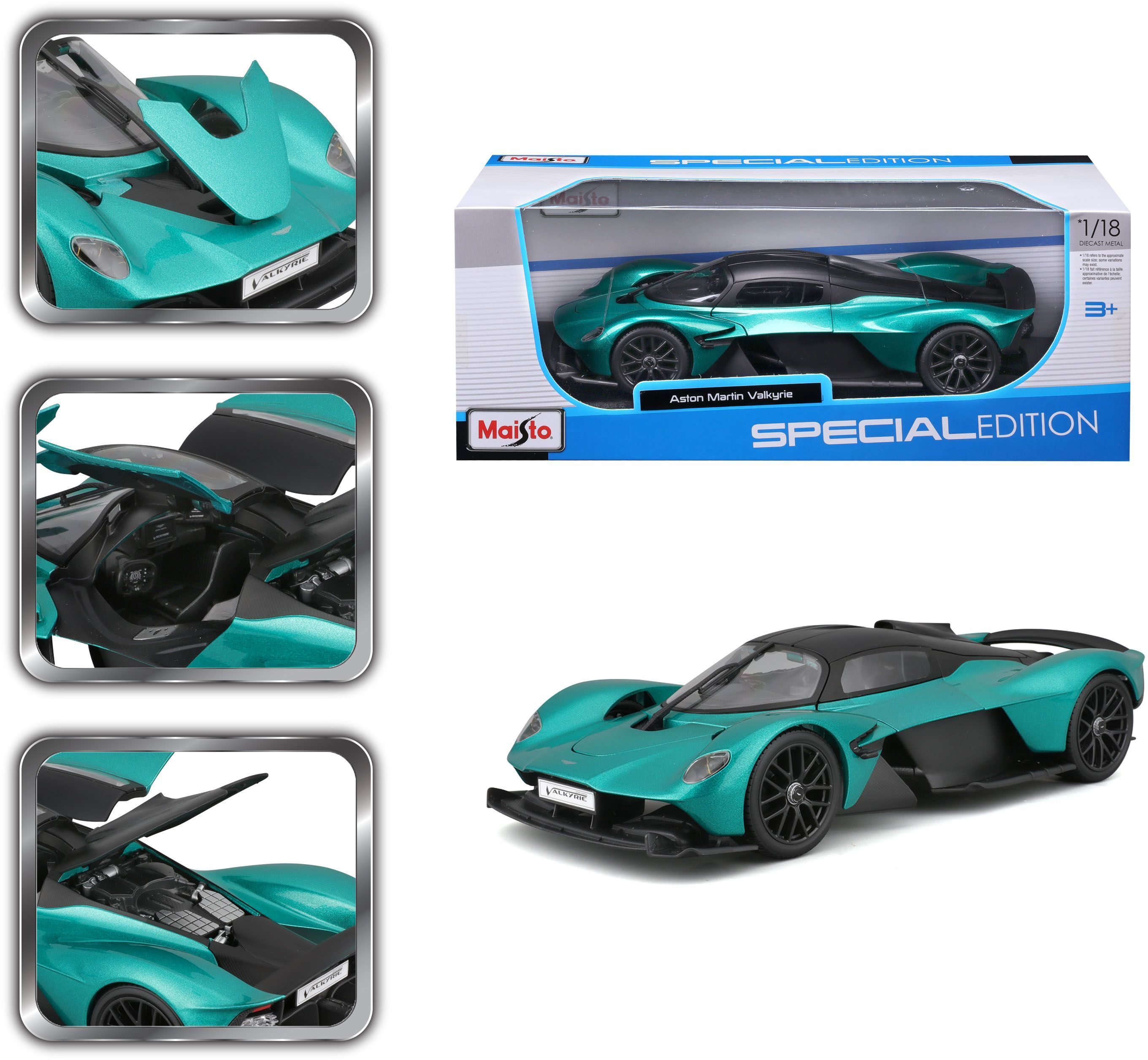 Машинка іграшкова Aston Martin Valkyrie 1:18 (31465 Green)фото15
