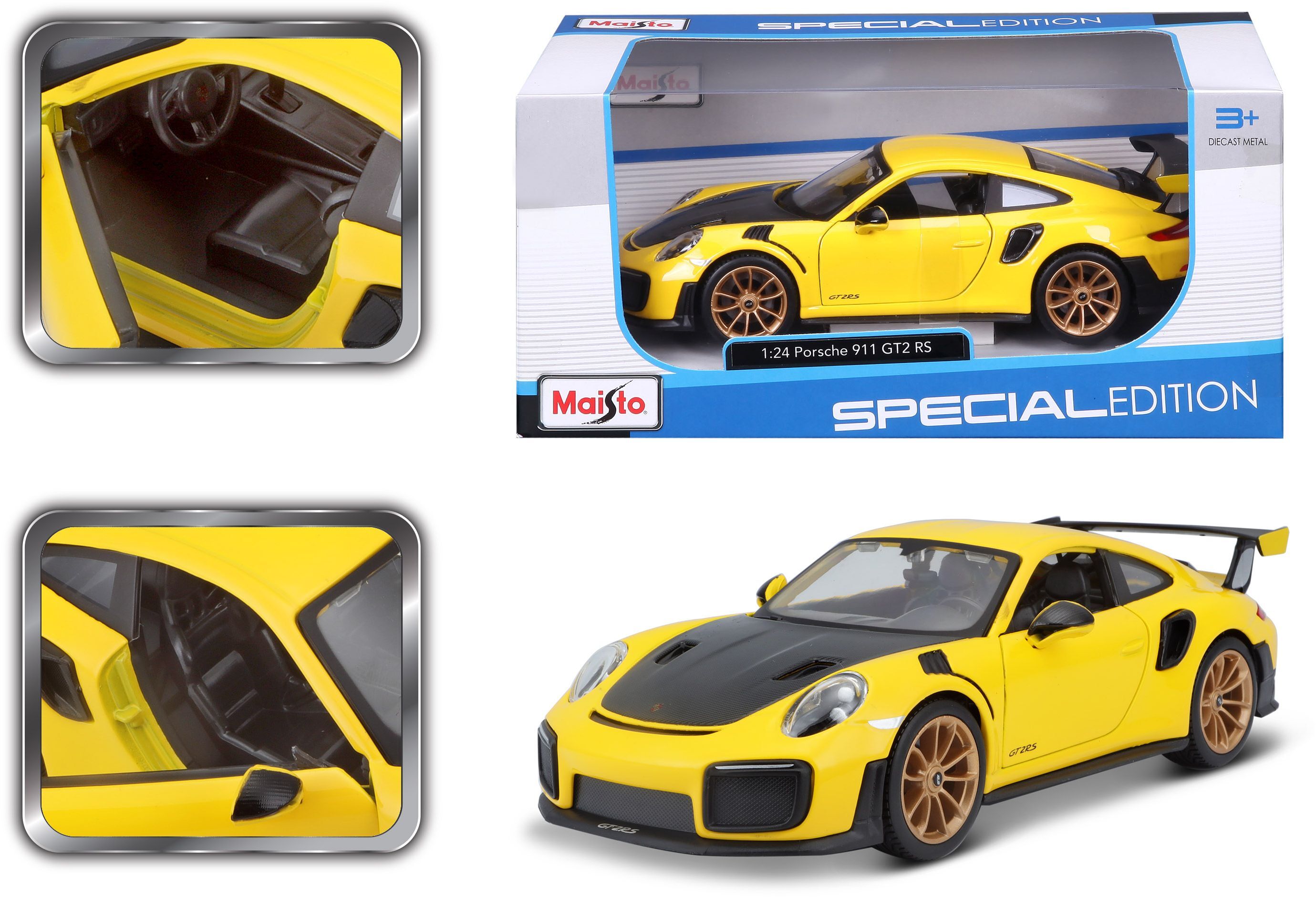 Машинка іграшкова "Porsche 911 GT2 RS" 1:24 (31523 yellow)фото18
