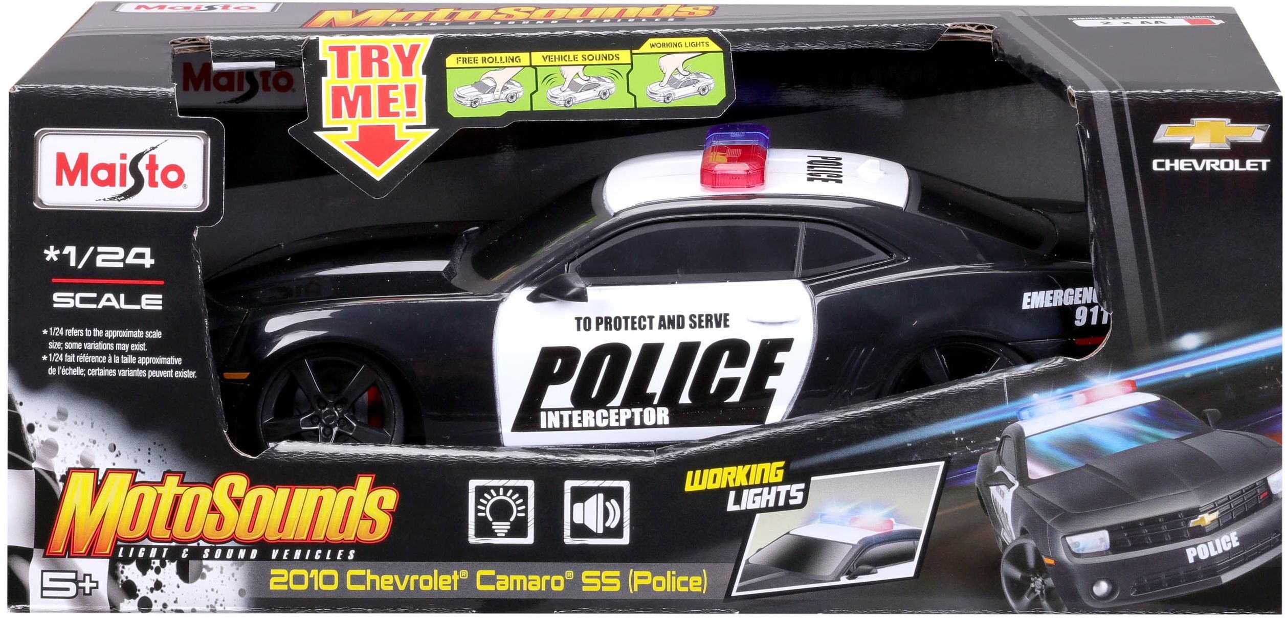Машинка іграшкова "Chevrolet Camaro SS RS (Police)" 1:24 (81236 black)фото7