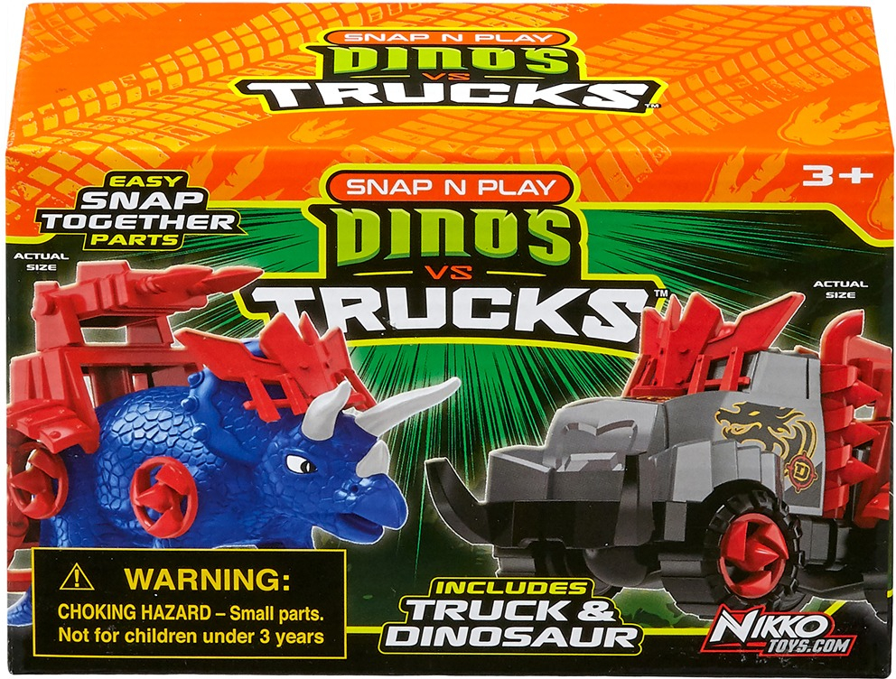 Игровой набор – машинка и динозавр Triceratops blue (39879) фото 8