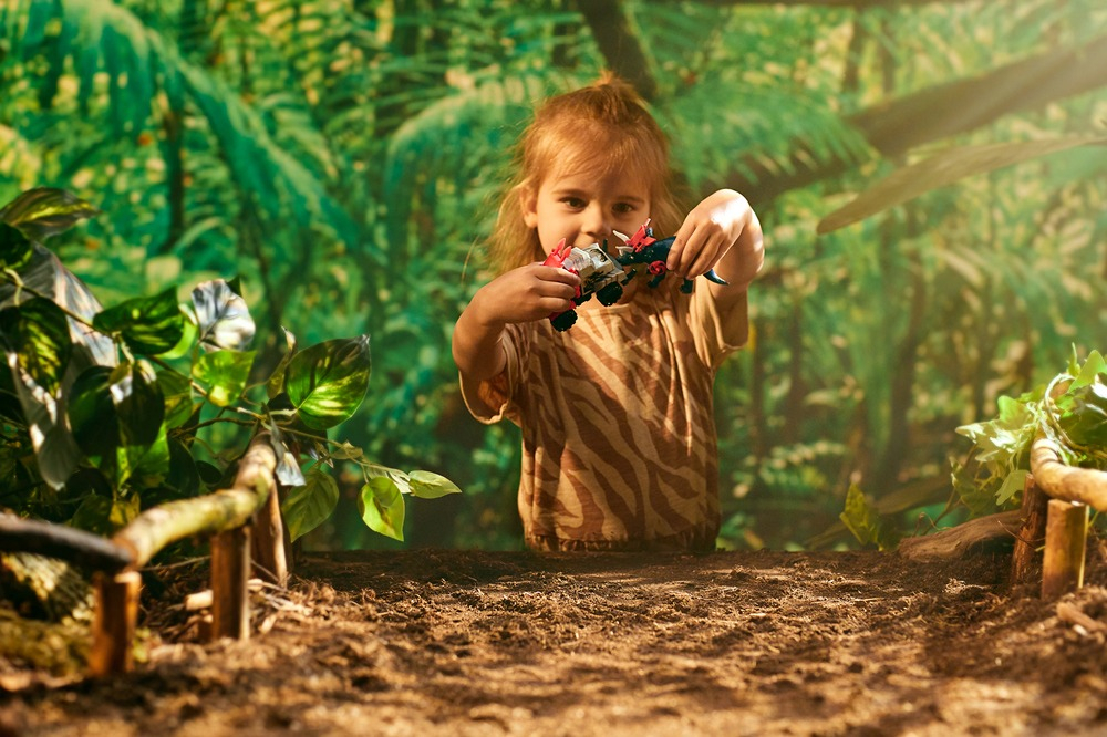 Игровой набор – машинка и динозавр Triceratops blue (39879) фото 7