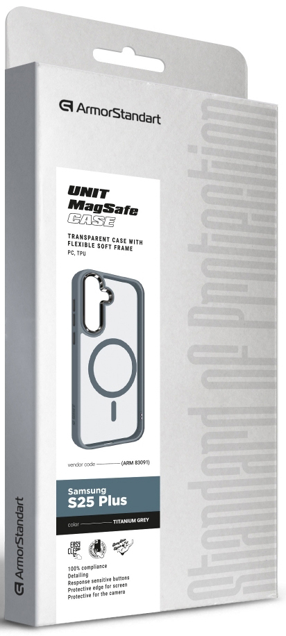 Чехол ArmorStandart Unit MagSafe для Samsung S25 + Titanium Grey (ARM83091) фото 2