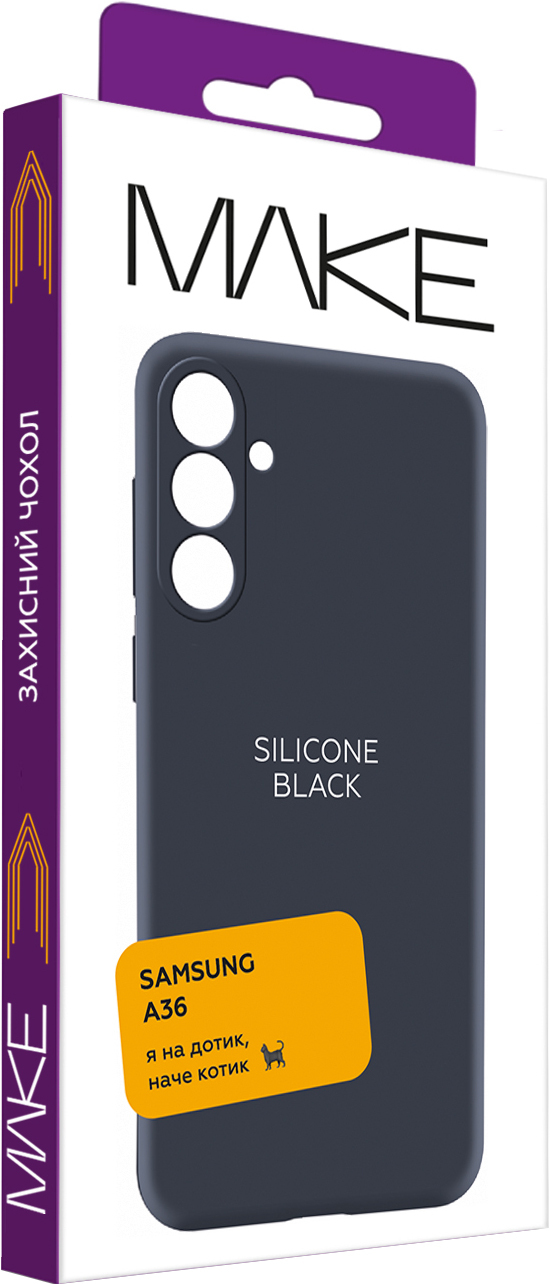 Чохол MakeFuture Samsung A36 (A366) Silicone Black (MCL-SA36BK)фото5