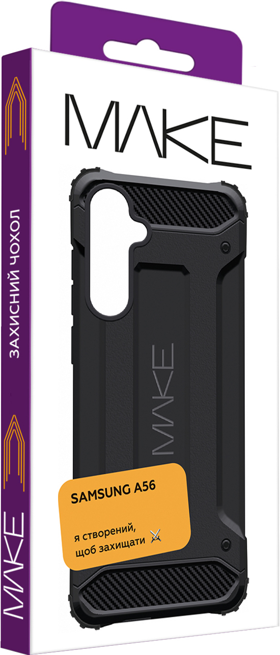 Чохол MakeFuture Samsung A56 (A566) Panzer Black (MCN-SA56)фото