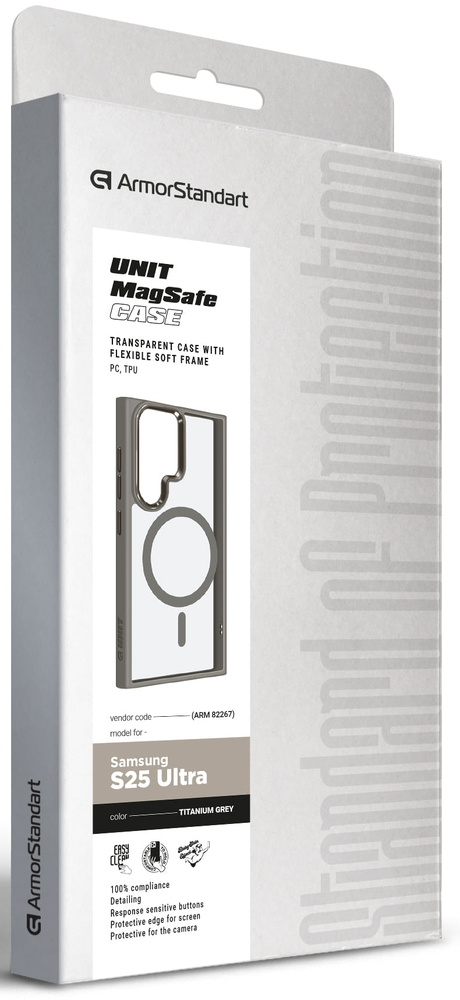 Чехол ArmorStandart Unit MagSafe для Samsung S25 Ultra Titanium Grey (ARM82267) фото 