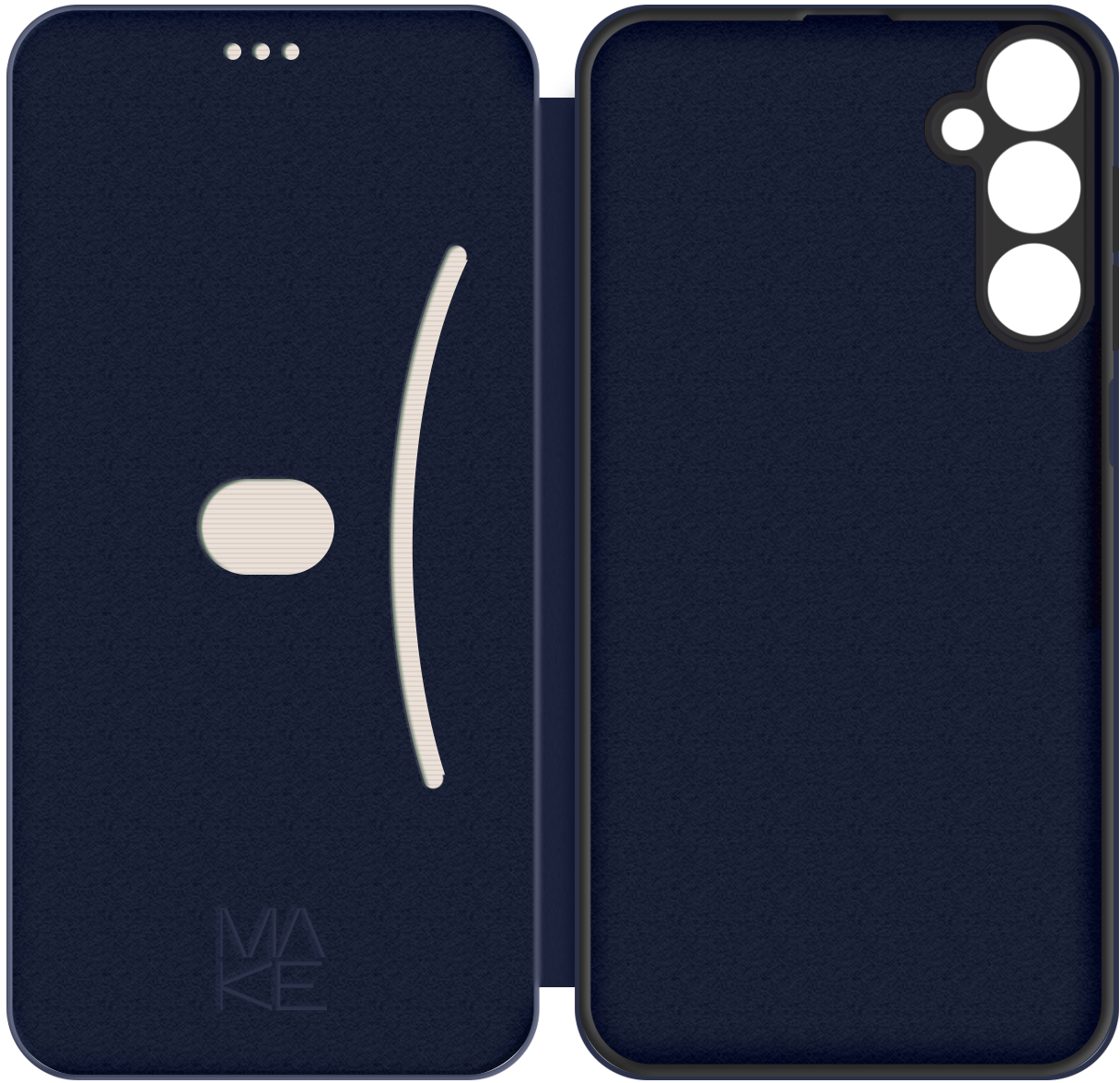 Чехол-книжка MakeFuture Samsung A16 Flip Dark Blue (MCP-SA16DB) фото 