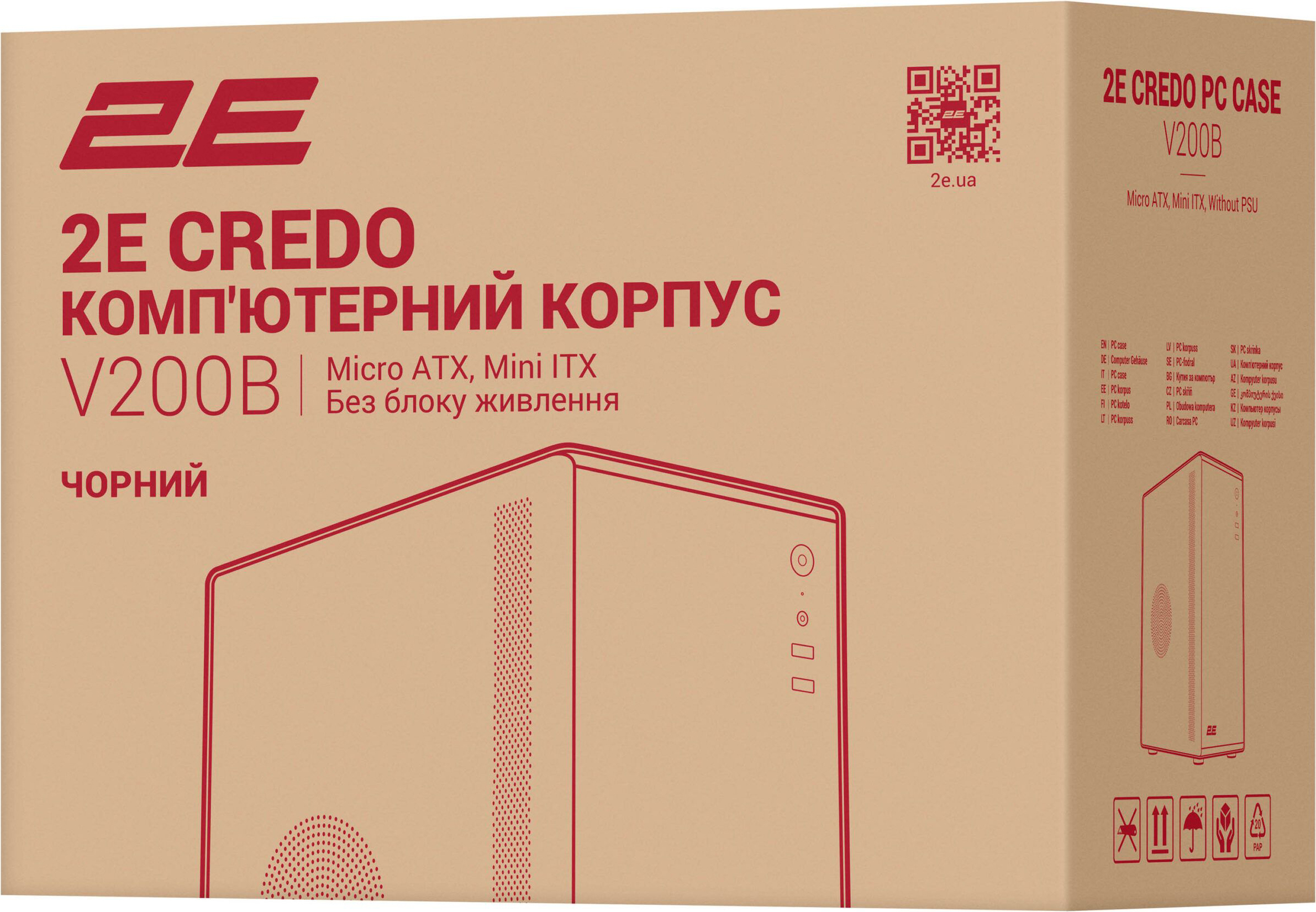 Корпус 2E Credo V200B без БП (2E-V200B) фото 9