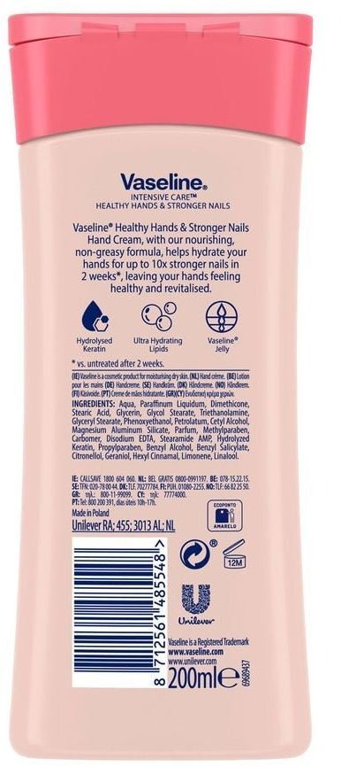 Крем для рук Vaseline Intensive Care с кератином 200 мл фото 2