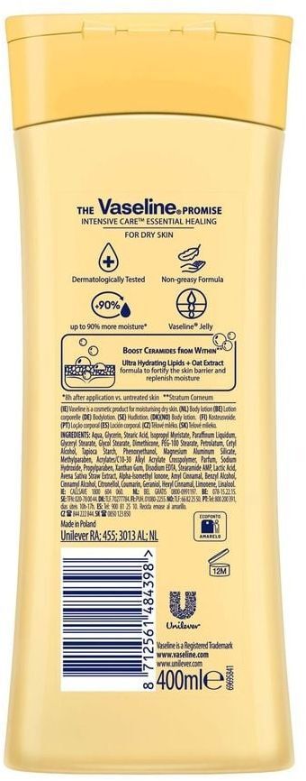 Лосьон для тела Vaseline Intensive Care питание для сухой кожи 400 мл фото 2