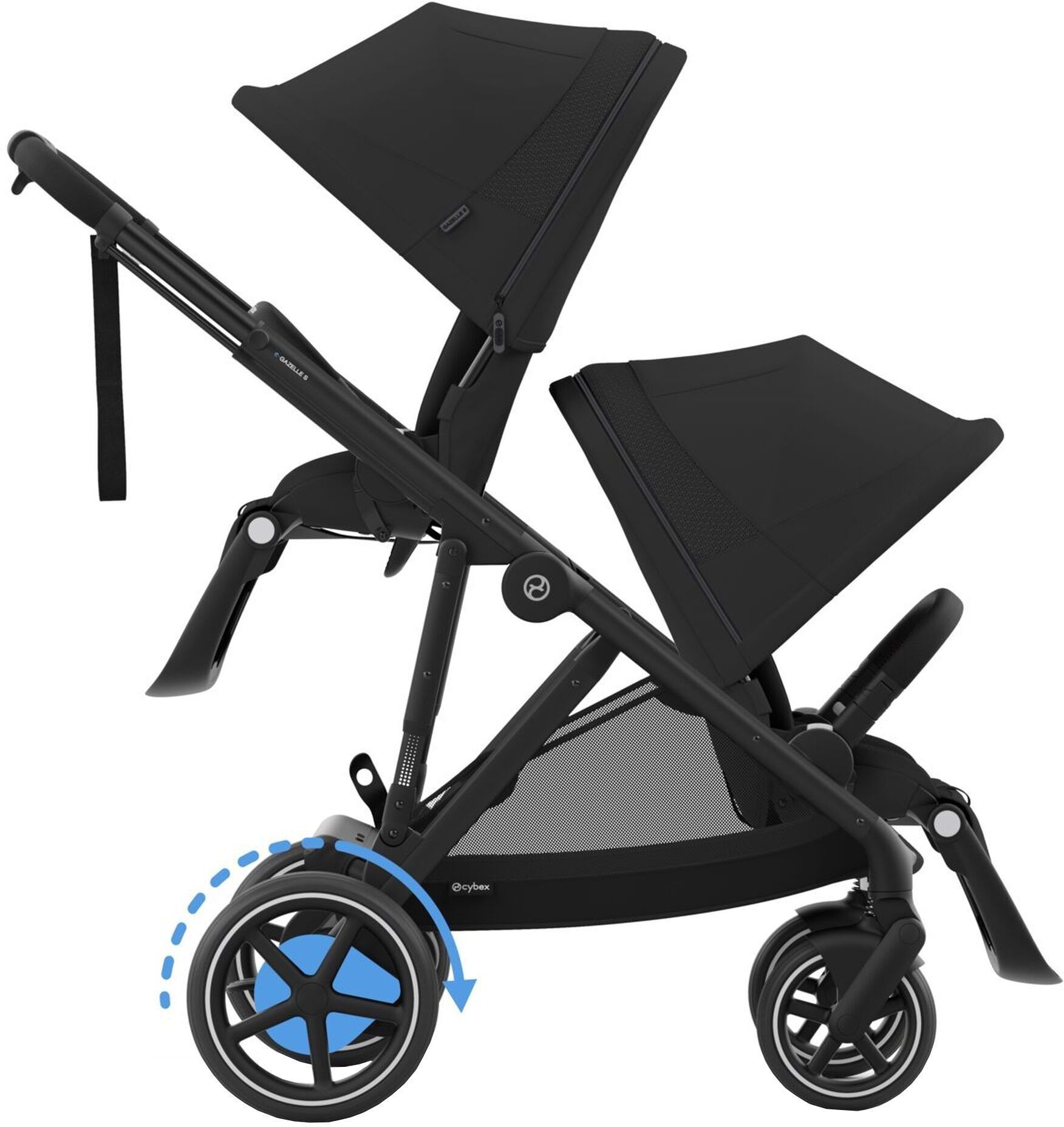 Прогулочная коляска Cybex e-Gazelle S BLK Moon Black (524000517) фото 5
