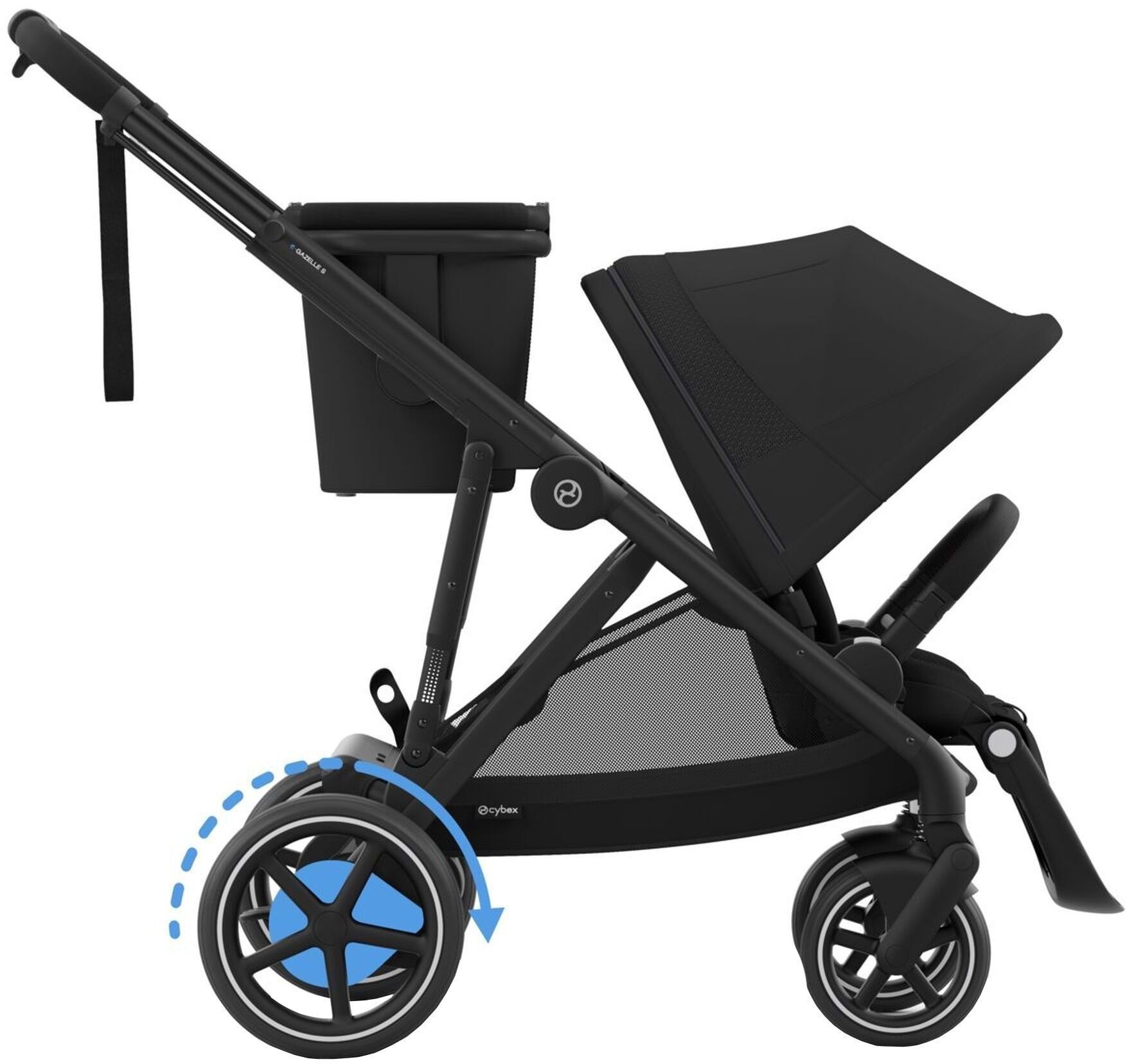 Прогулочная коляска Cybex e-Gazelle S BLK Moon Black (524000517) фото 7