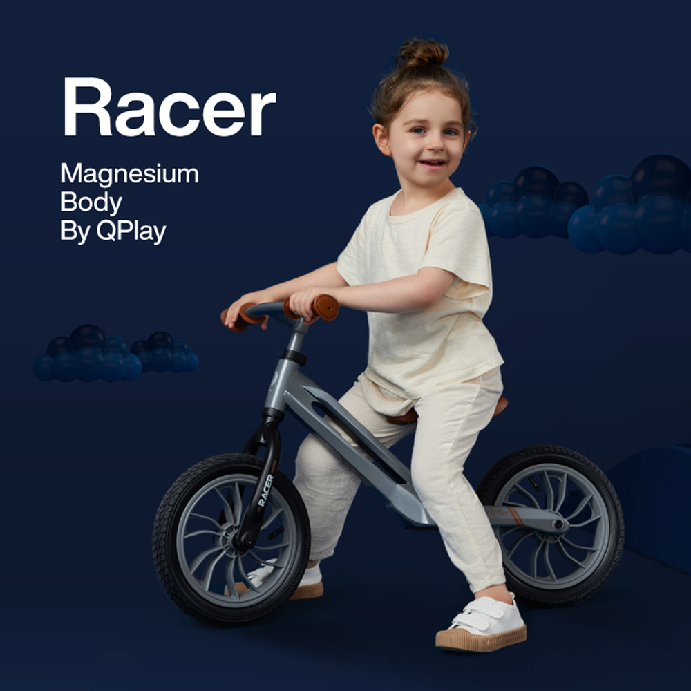 Беговел детский QPLAY Racer с надувными колесами Grey (B-300Grey) фото 4