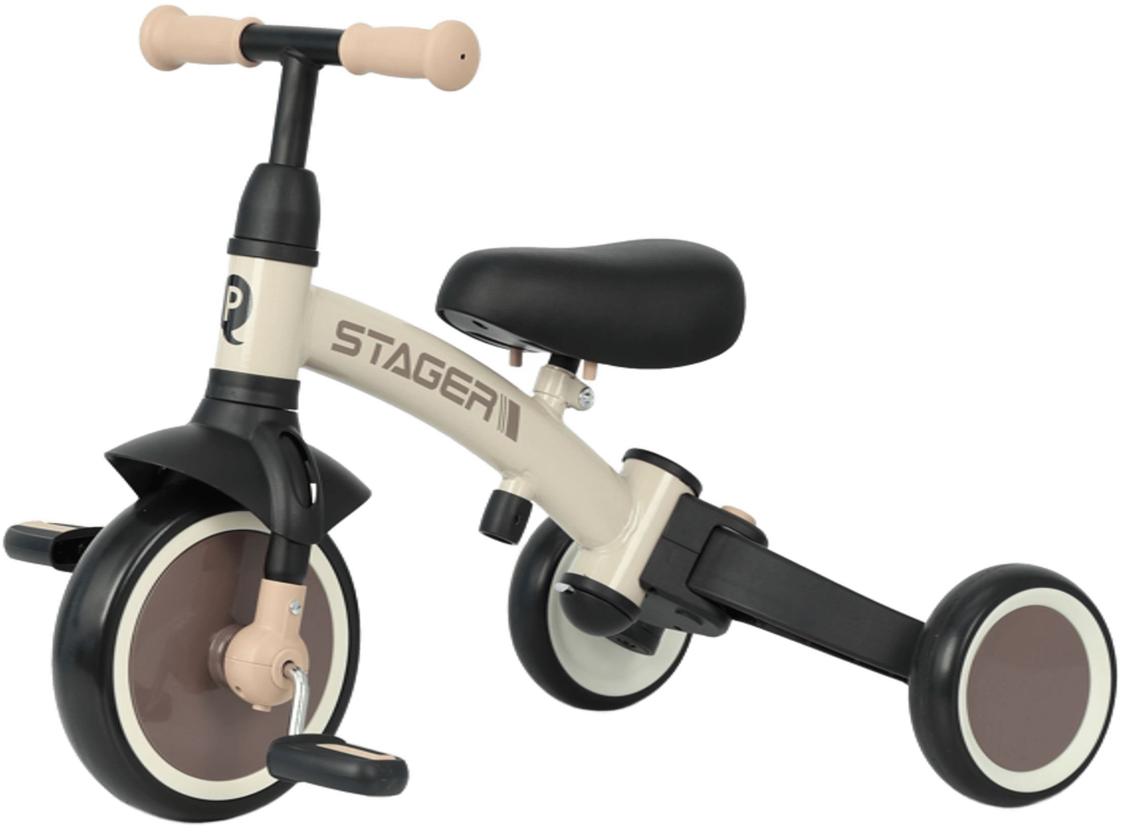 Велосипед-беговел QPLAY Stager 3в1 Beige-Brown (T80STAGERBeigeBrown) фото 5