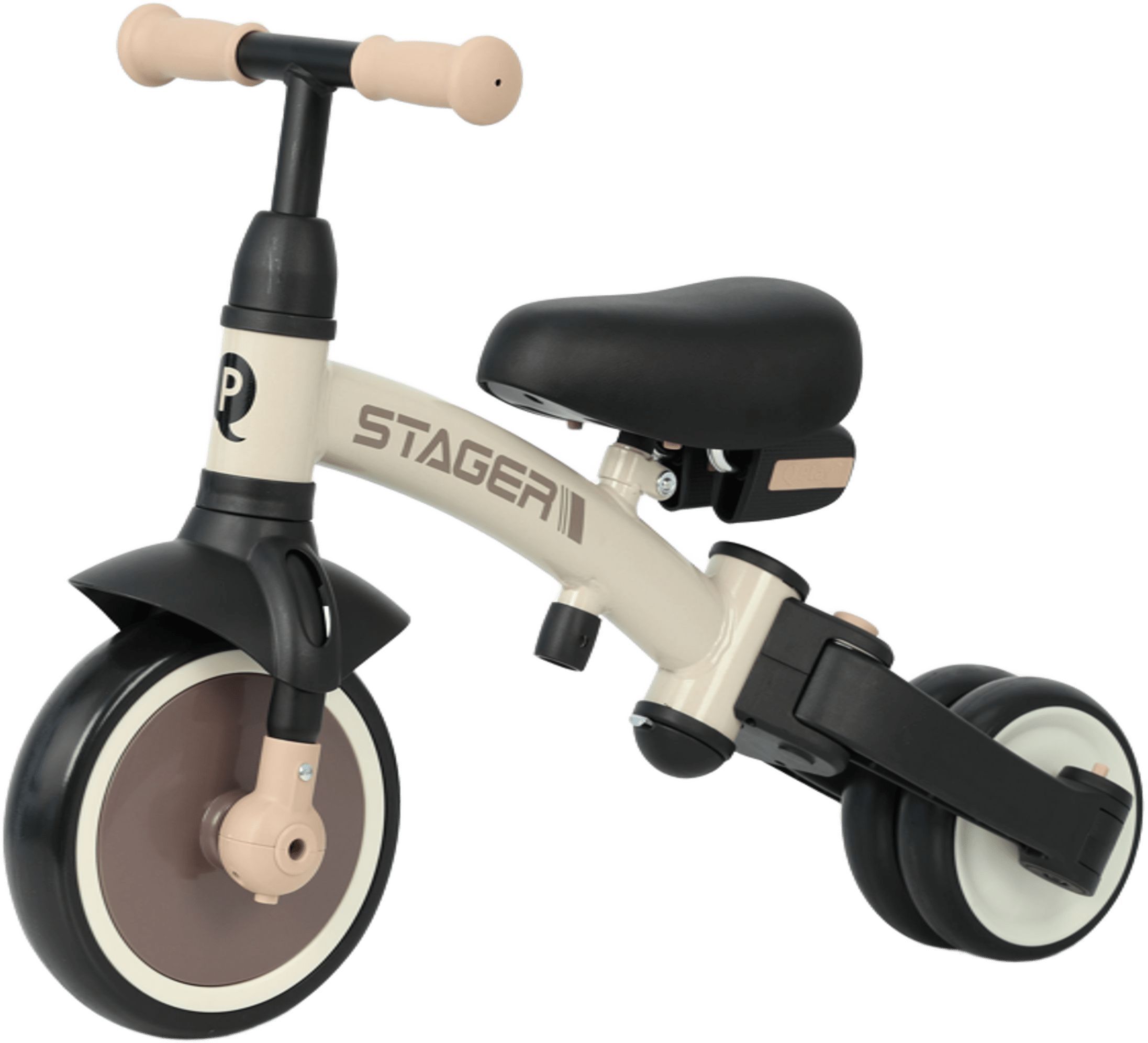 Велосипед-беговел QPLAY Stager 3в1 Beige-Brown (T80STAGERBeigeBrown) фото 8