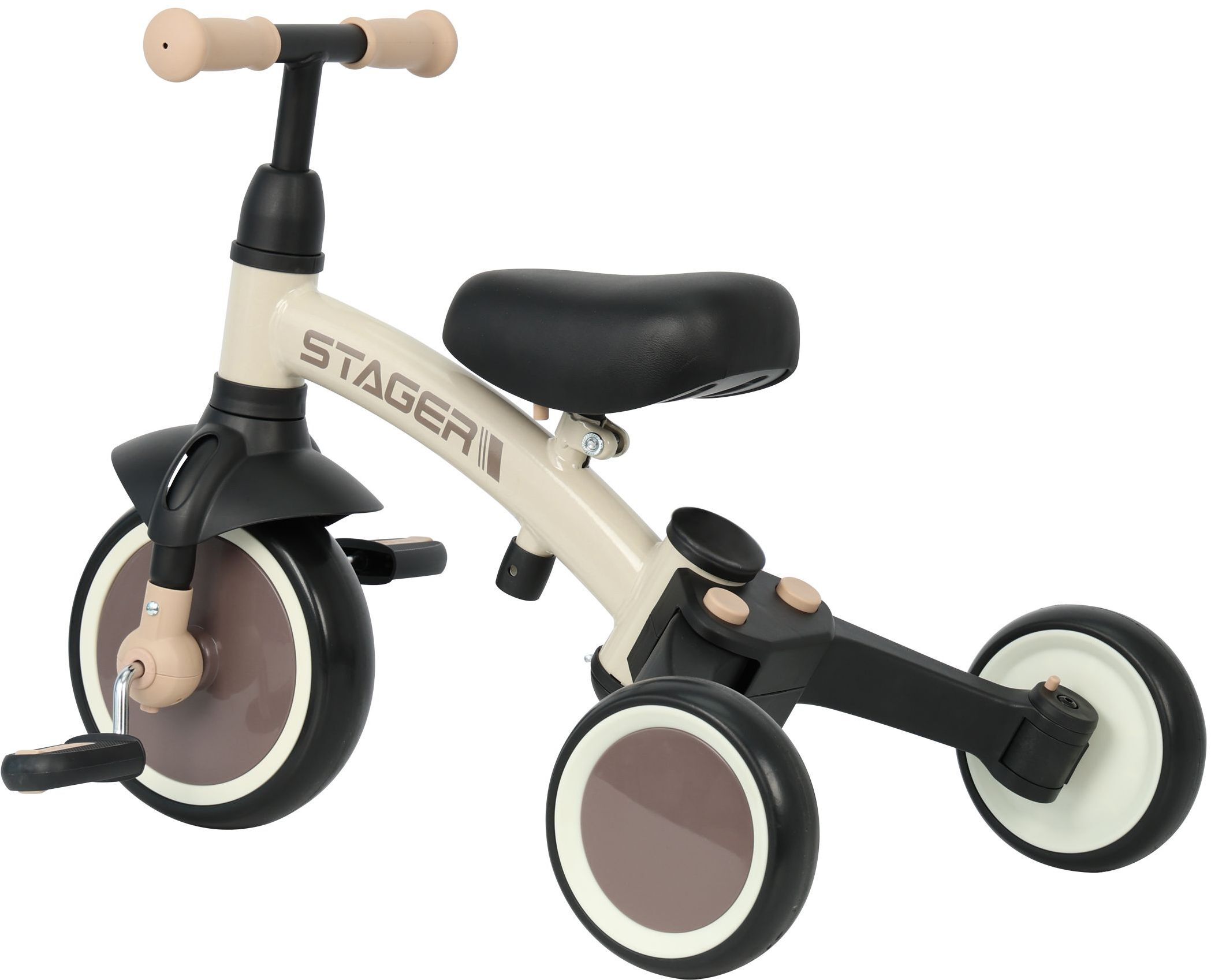 Велосипед-беговел QPLAY Stager 3в1 Beige-Brown (T80STAGERBeigeBrown) фото 7