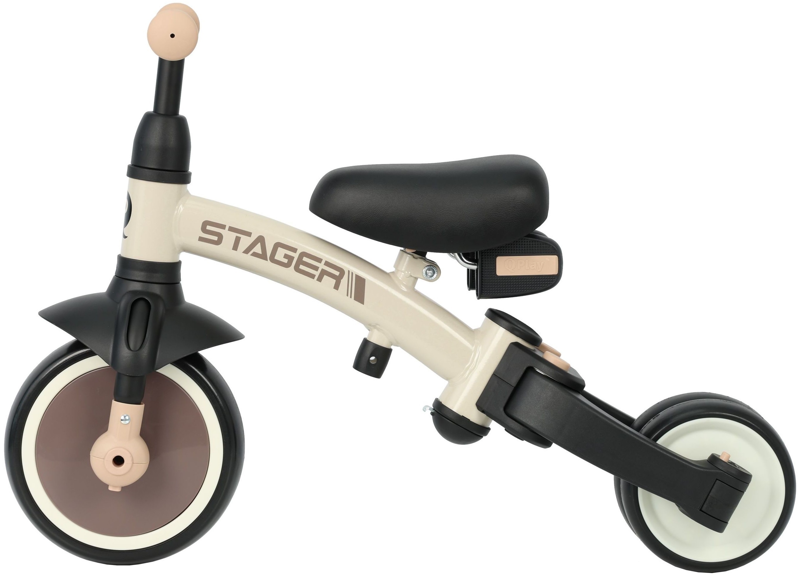 Велосипед-беговел QPLAY Stager 3в1 Beige-Brown (T80STAGERBeigeBrown) фото 9