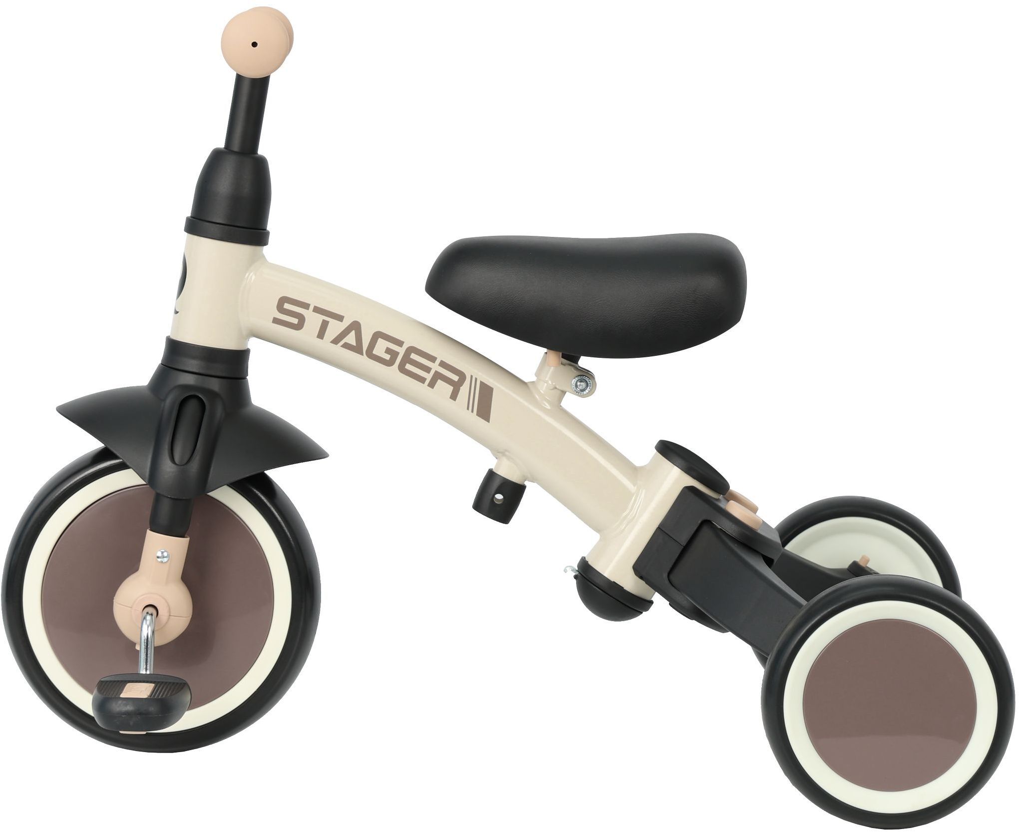 Велосипед-беговел QPLAY Stager 3в1 Beige-Brown (T80STAGERBeigeBrown) фото 6