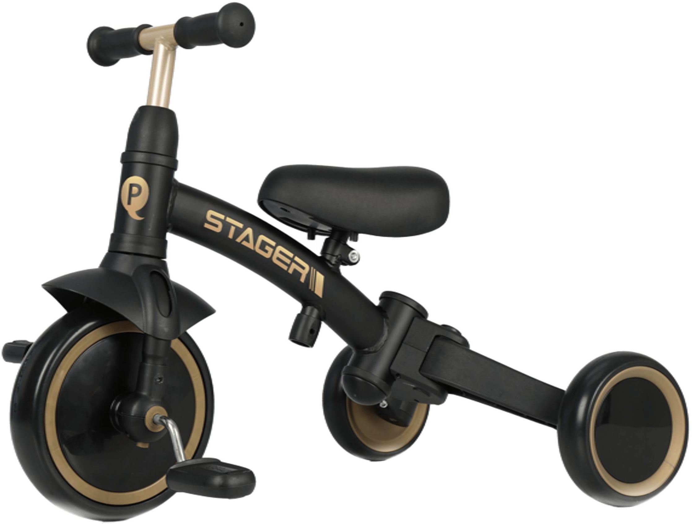 Велосипед-беговел QPLAY Stager 3в1 Black (T80STAGERBlack) фото 2