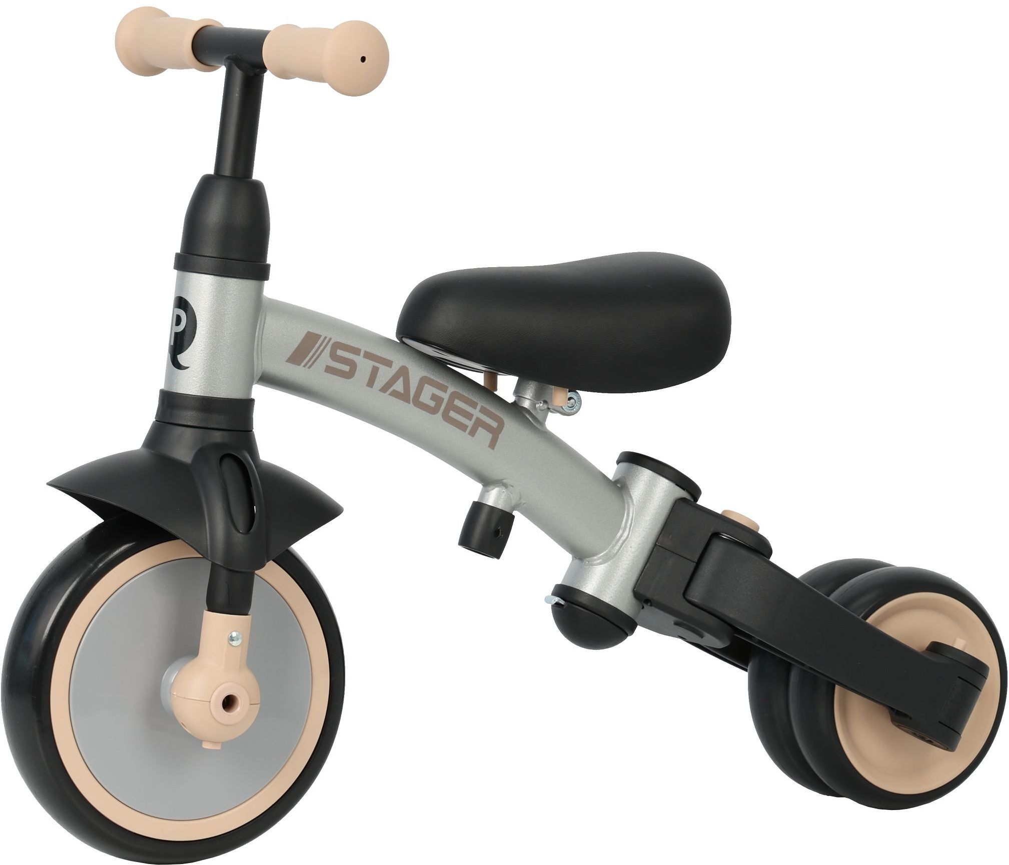 Велосипед-беговел QPLAY Stager 3в1 Silver (T80STAGERSilver) фото 2