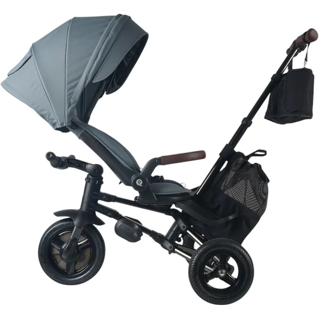 Велосипед складаний триколісний дитячий QPLAY Nova Pro з надувними колесами Stone Grey (S801NovaProStoneGrey)фото