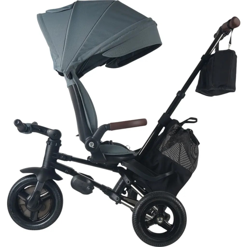 Велосипед складаний триколісний дитячий QPLAY Nova Pro з надувними колесами Stone Grey (S801NovaProStoneGrey)фото