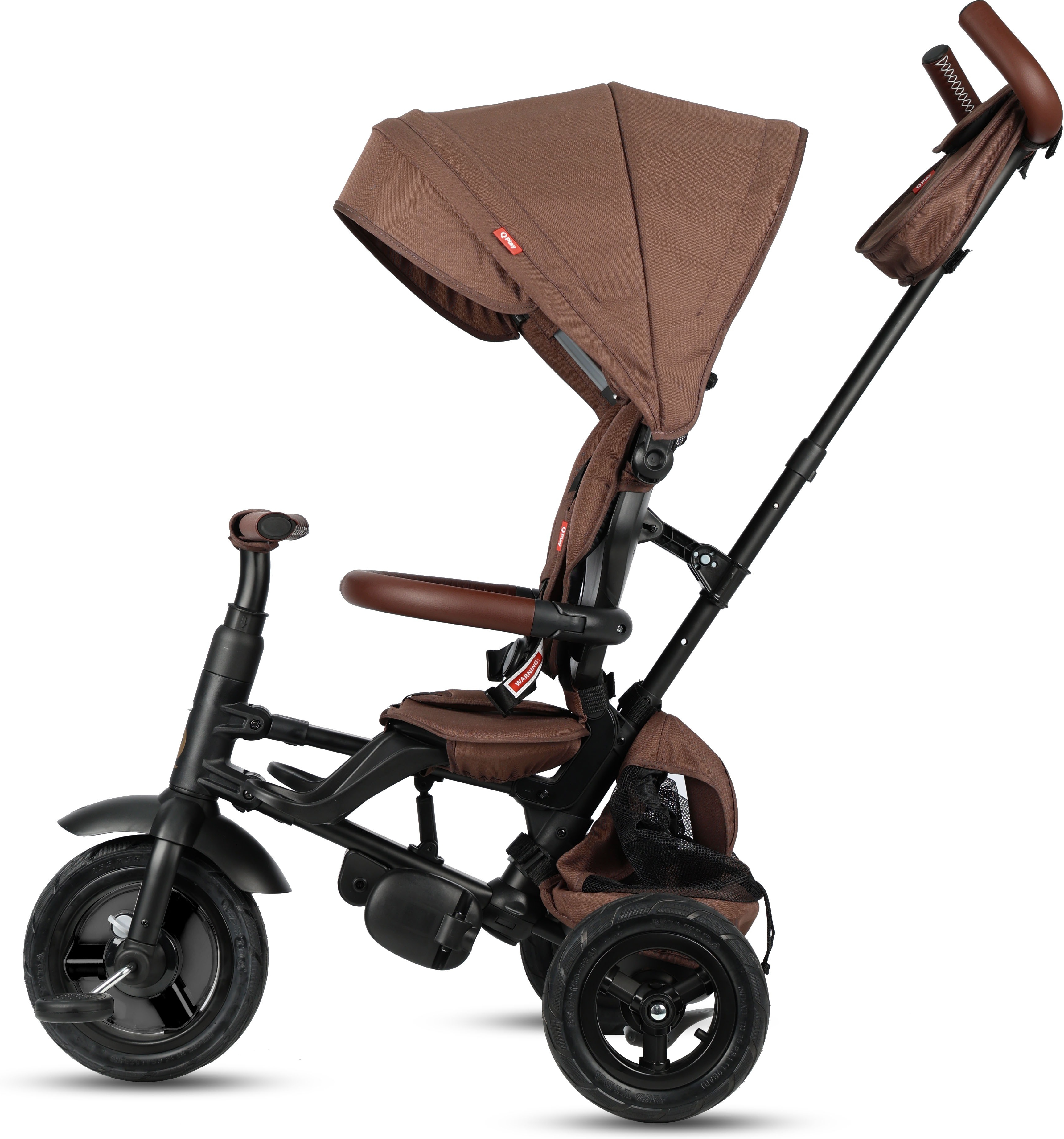 Велосипед складной трехколесный детский QPLAY Rito Deluxe Brown (S380-17RitoDeluxeBrown) фото 2